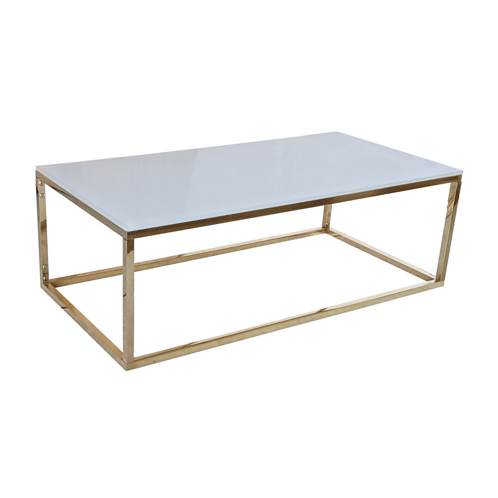 Mesa de Centro Helena | Estructura Acero Oro