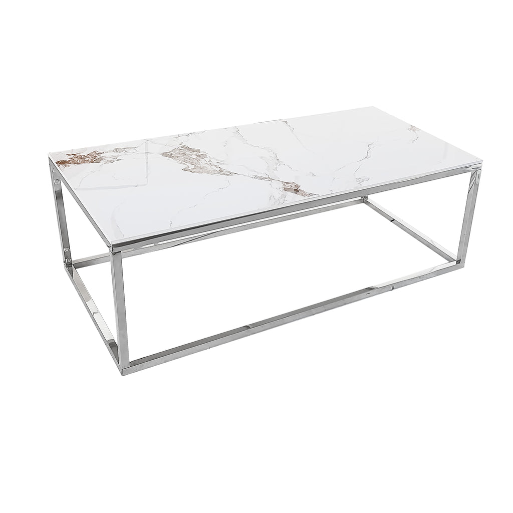 Mesa de Centro Helena | Estructura Acero Cromo
