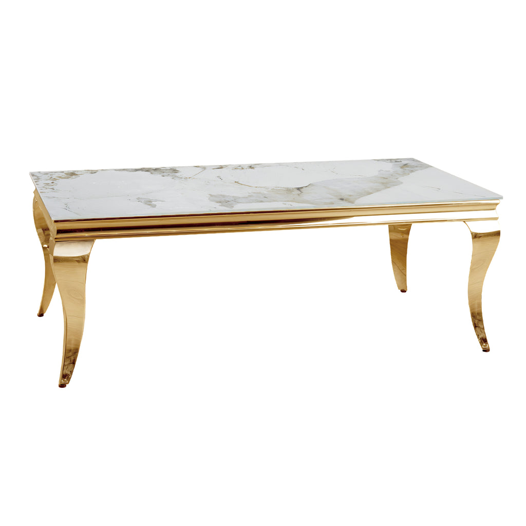 Mesa de Centro Isabelina | Estructura Acero Oro