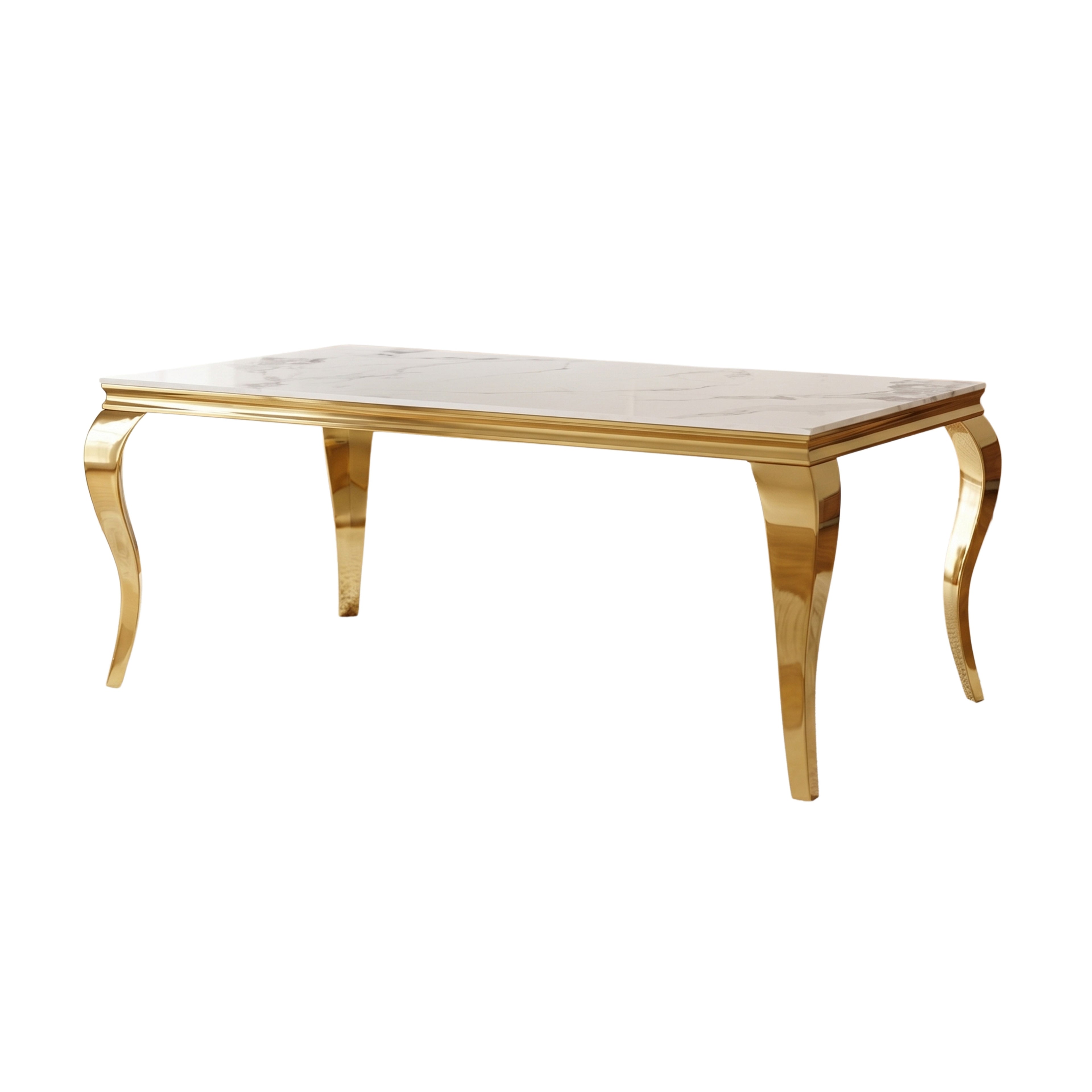 Mesa de Comedor Isabelina | Estructura Acero Oro