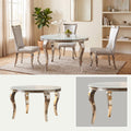 Mesa de Comedor Isabelina Round | Estructura Acero Cromo