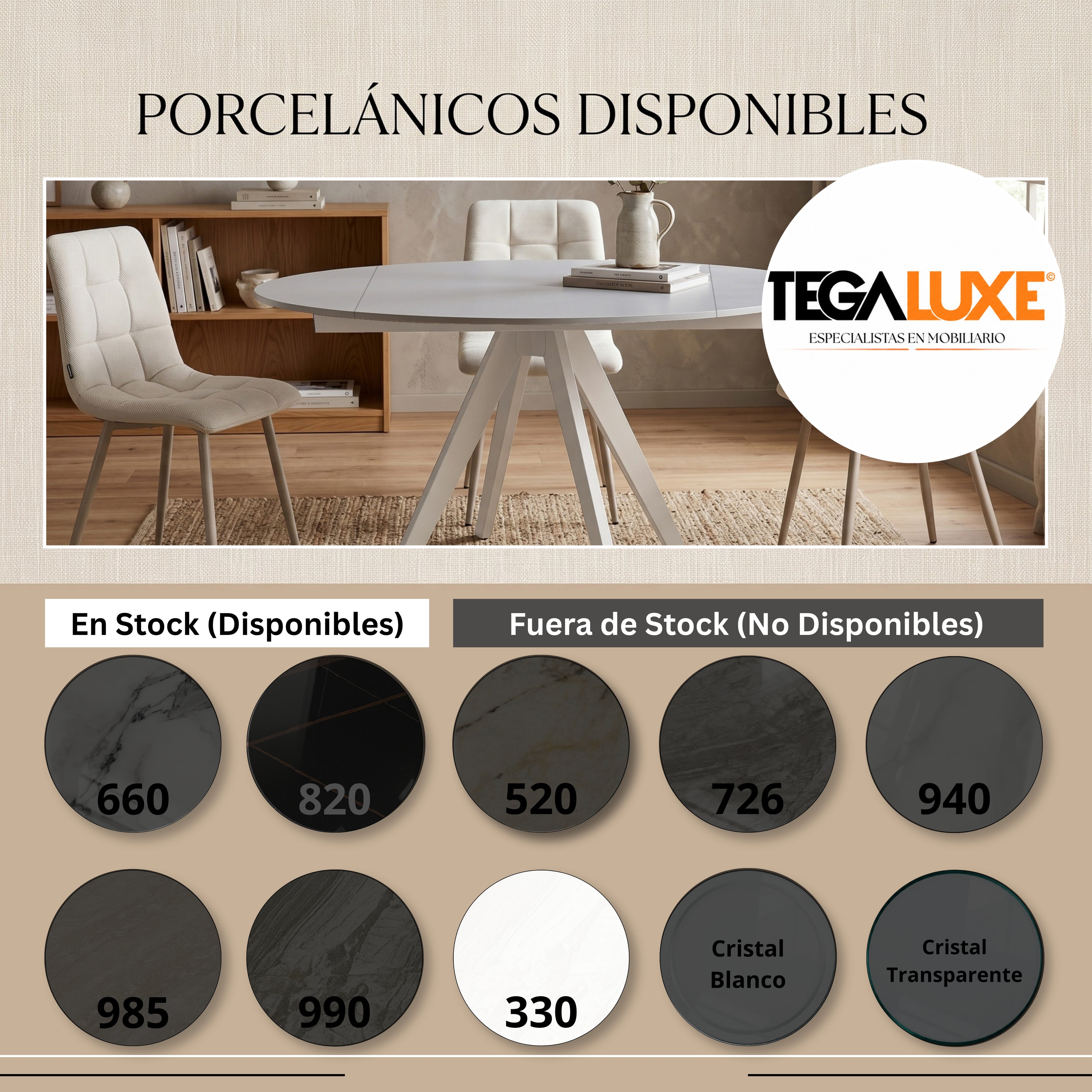 Mesa de Comedor Extensible Julieta | Estructura Blanca