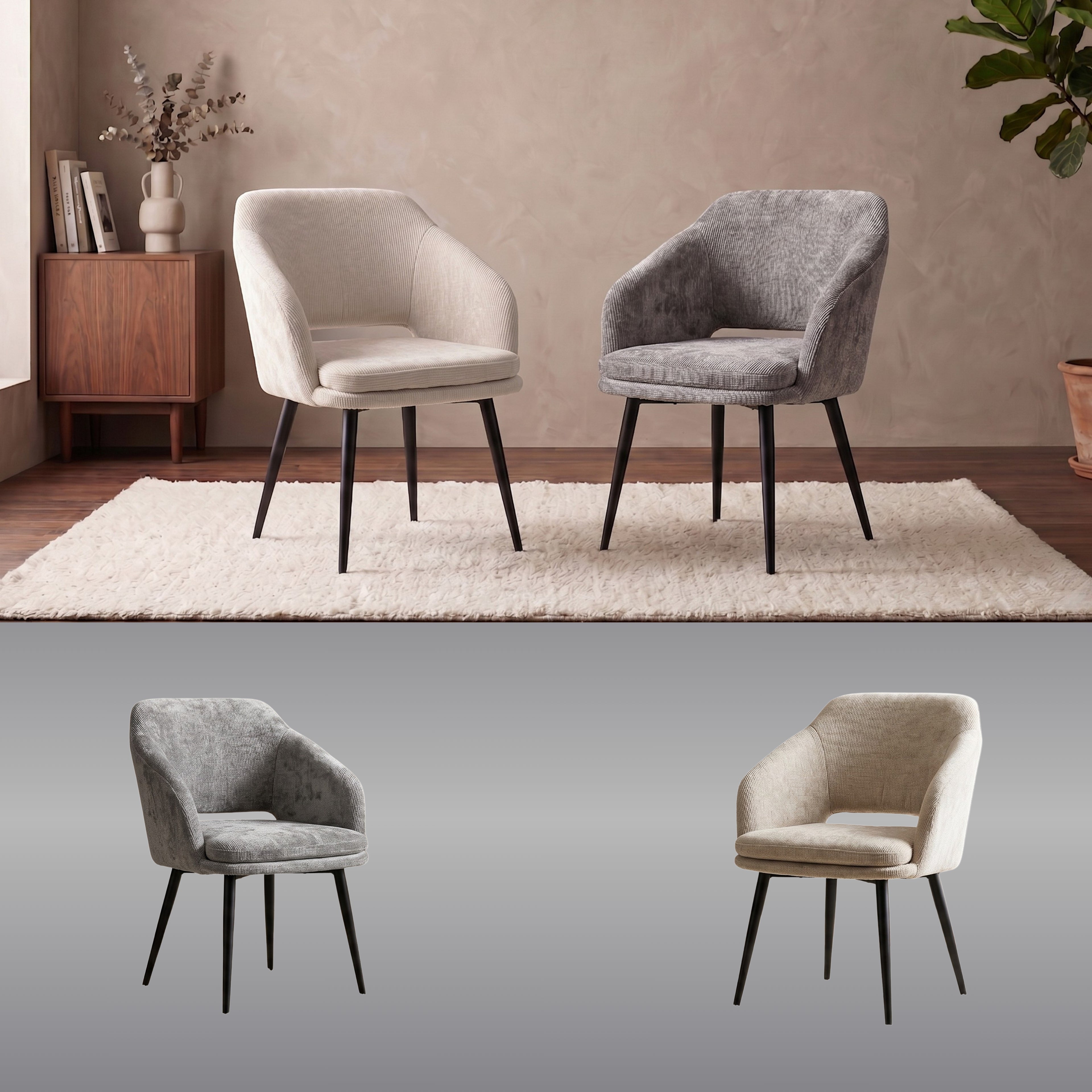 Silla Khaki | Estructura Negra