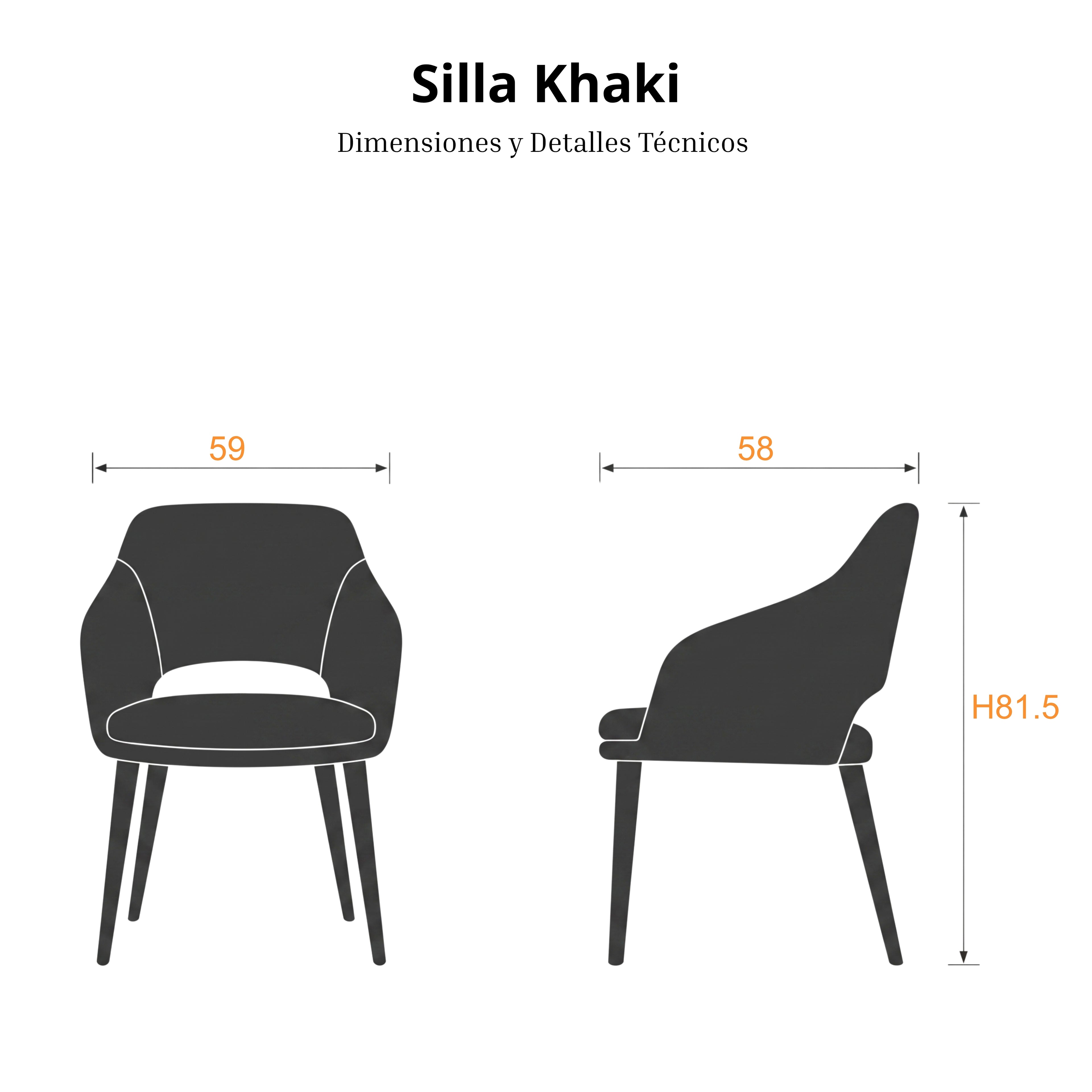 Silla Khaki | Estructura Negra