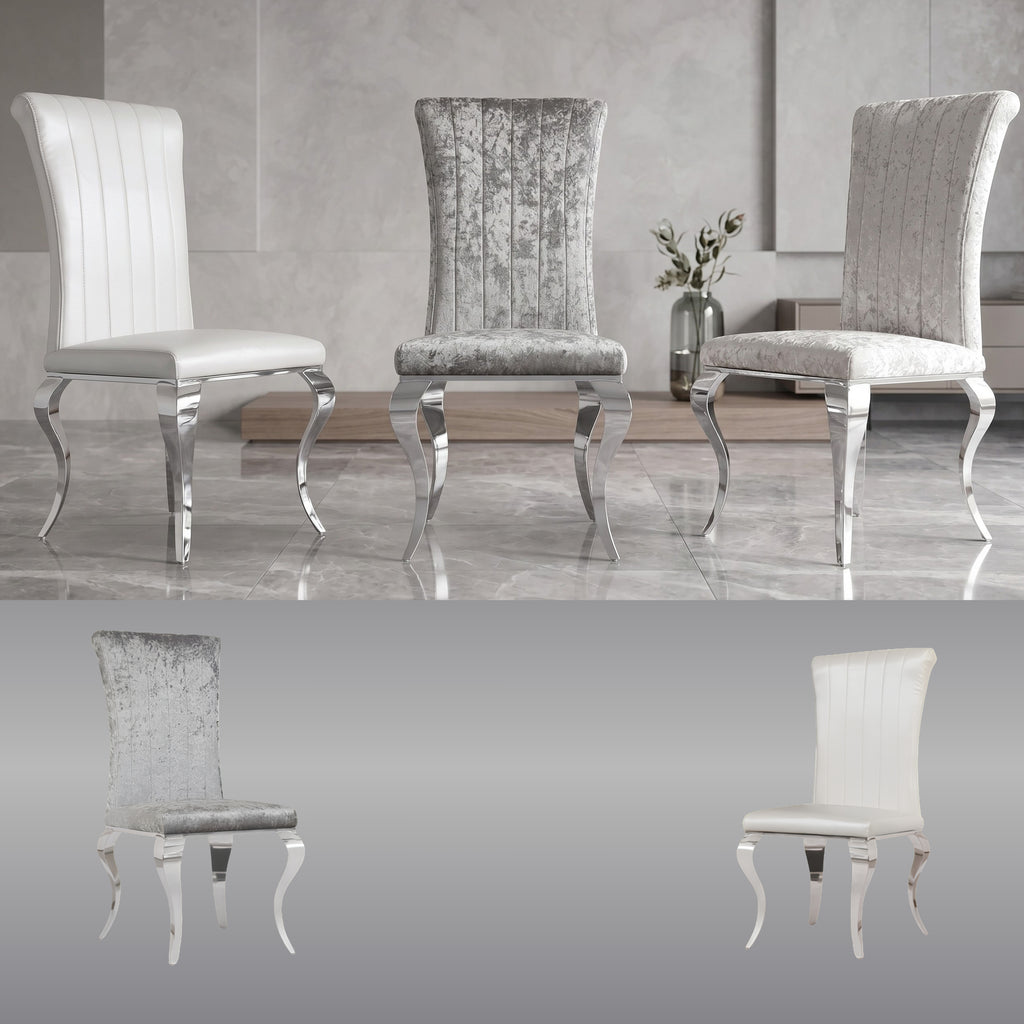Silla Laura | Estructura Acero Cromo