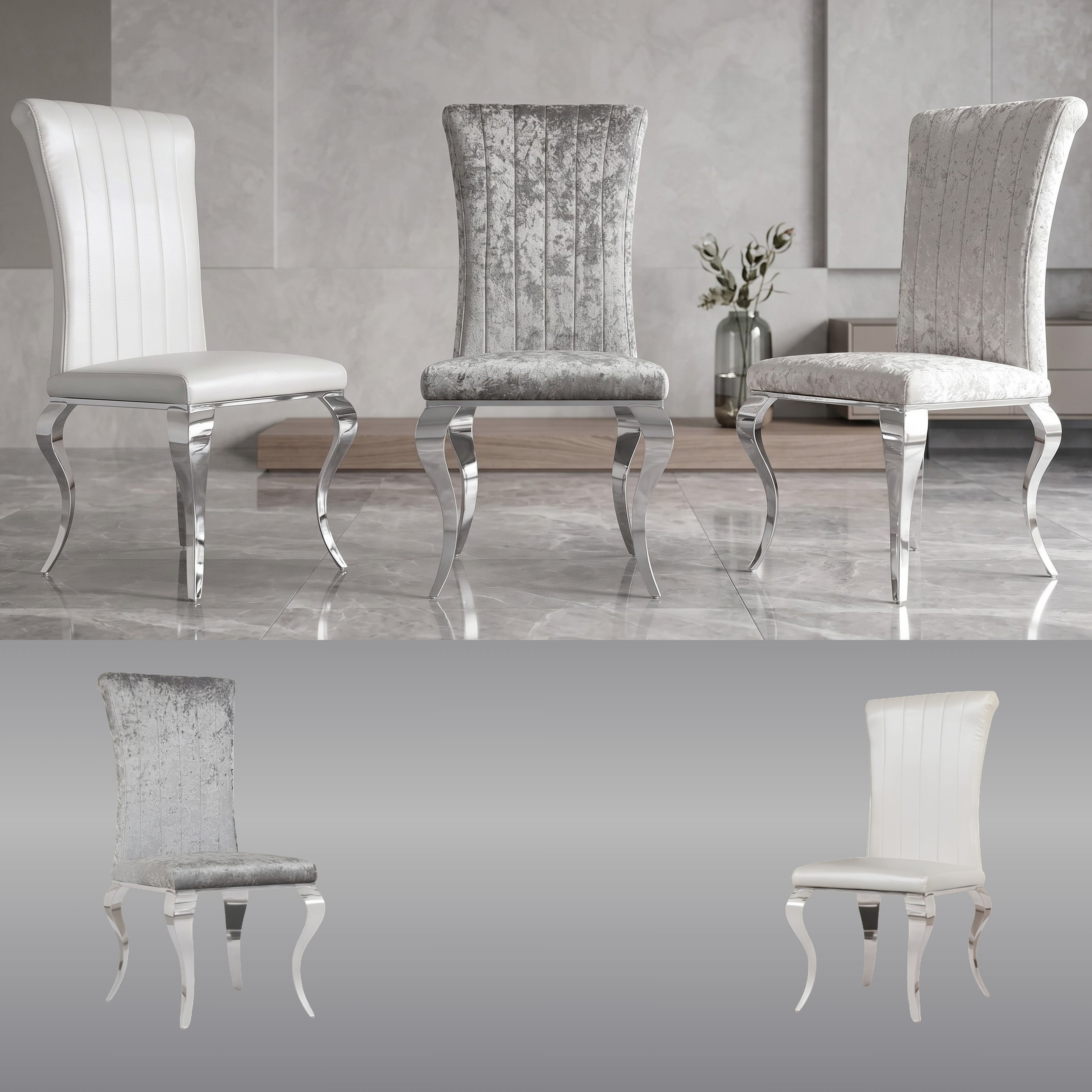 Silla Laura | Estructura Acero Cromo