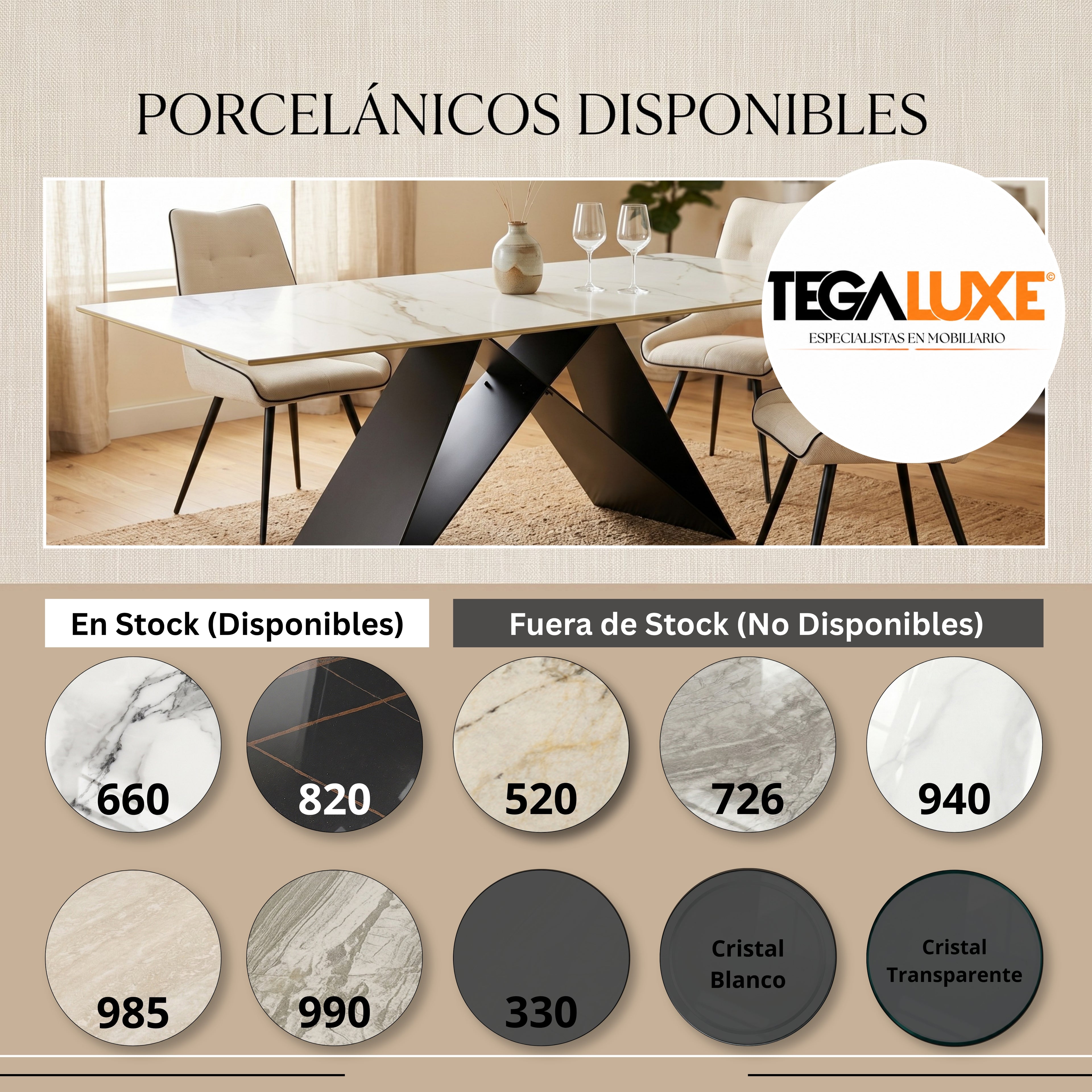 Mesa de Comedor Lazo | Estructura Negra