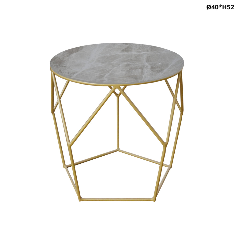 Mesa de Centro Leire | Estructura Acero Oro
