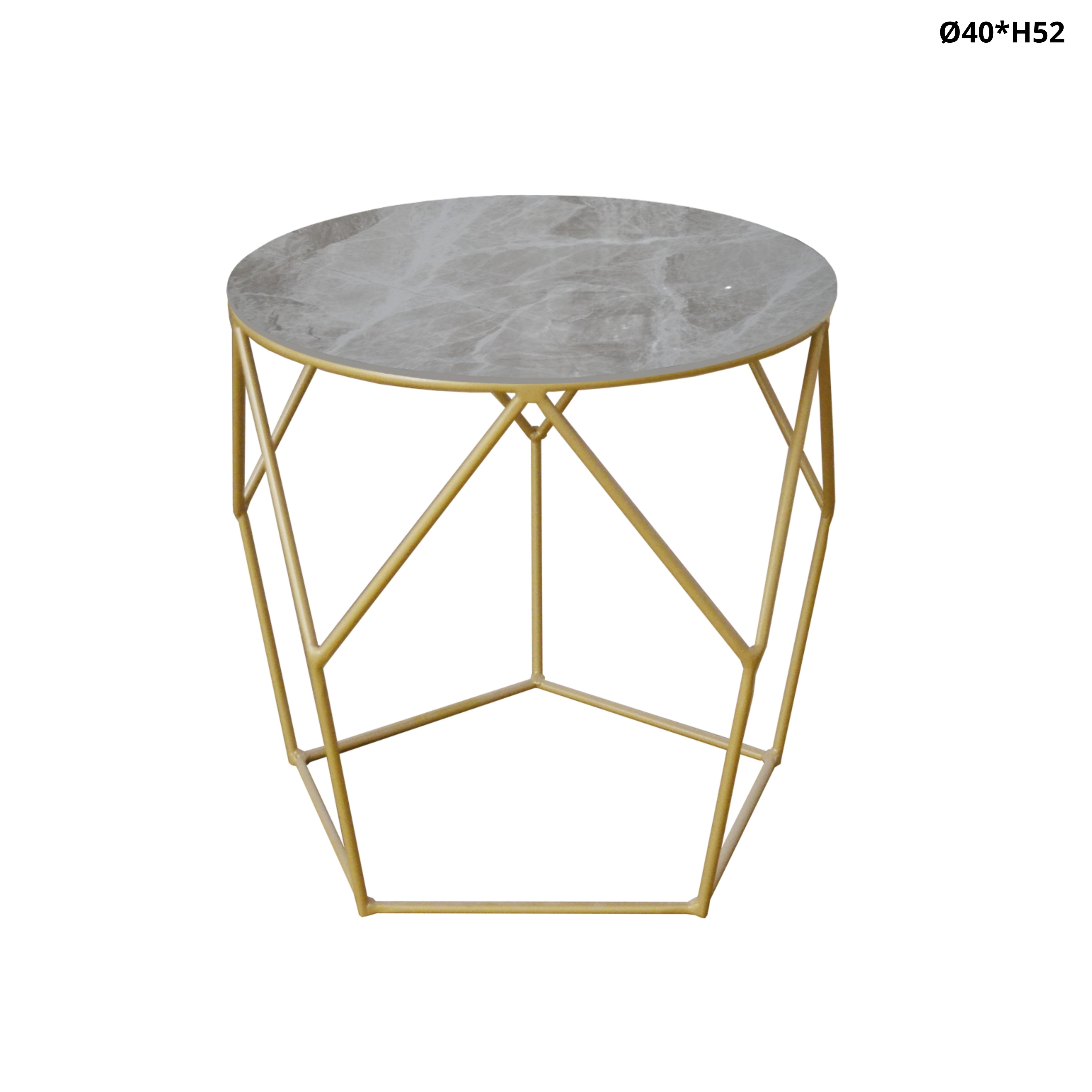 Mesa de Centro Leire | Estructura Acero Oro