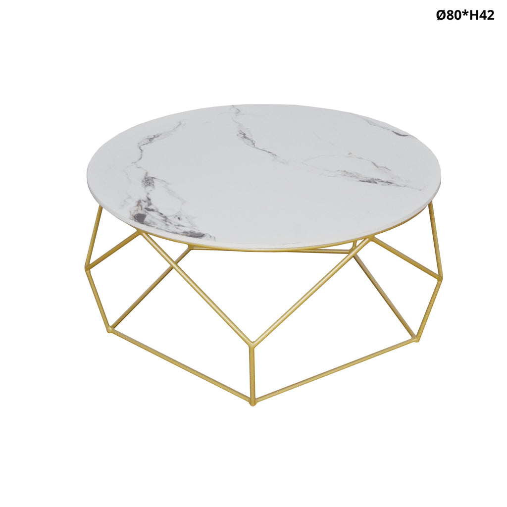 Mesa de Centro Leire | Estructura Acero Oro