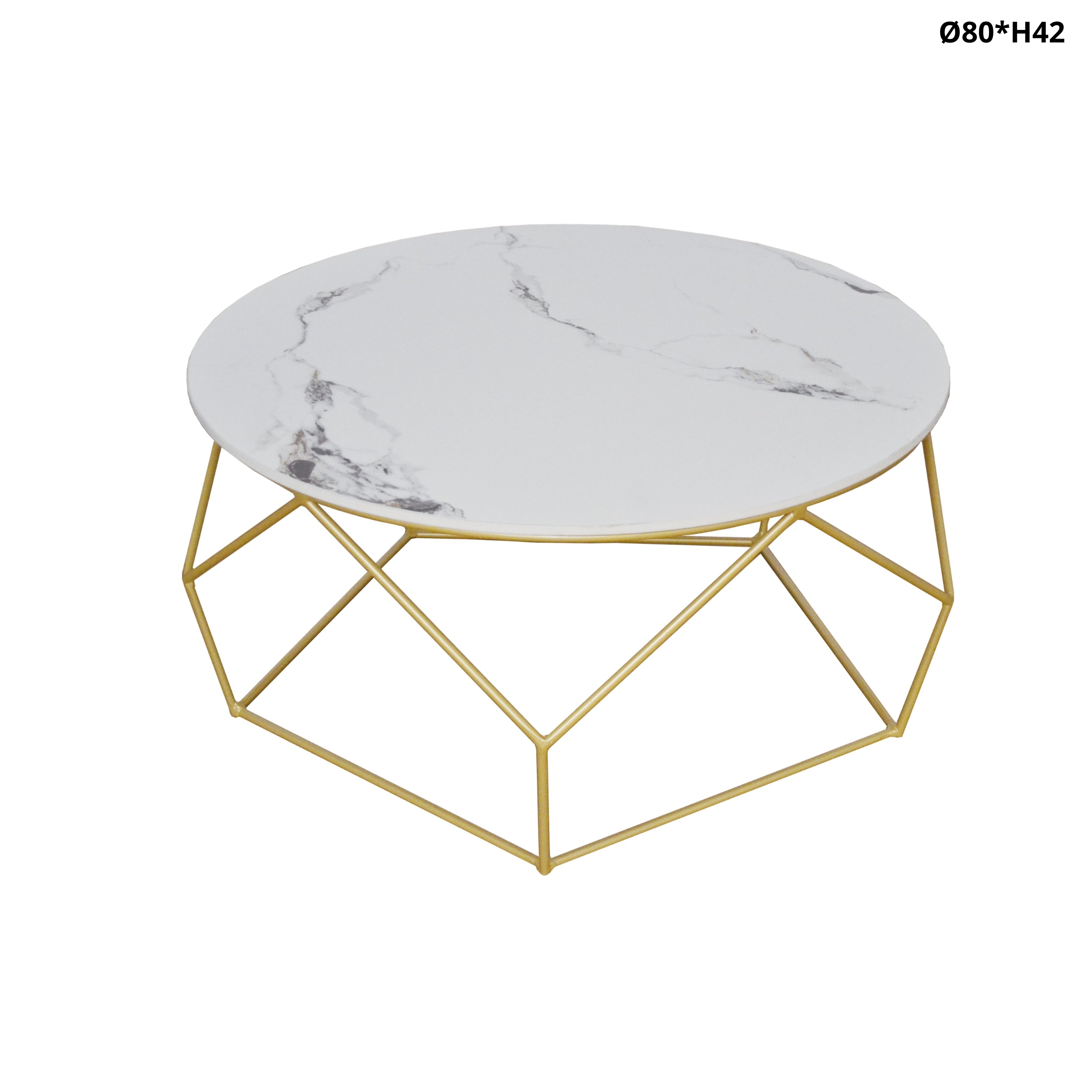 Mesa de Centro Leire | Estructura Acero Oro
