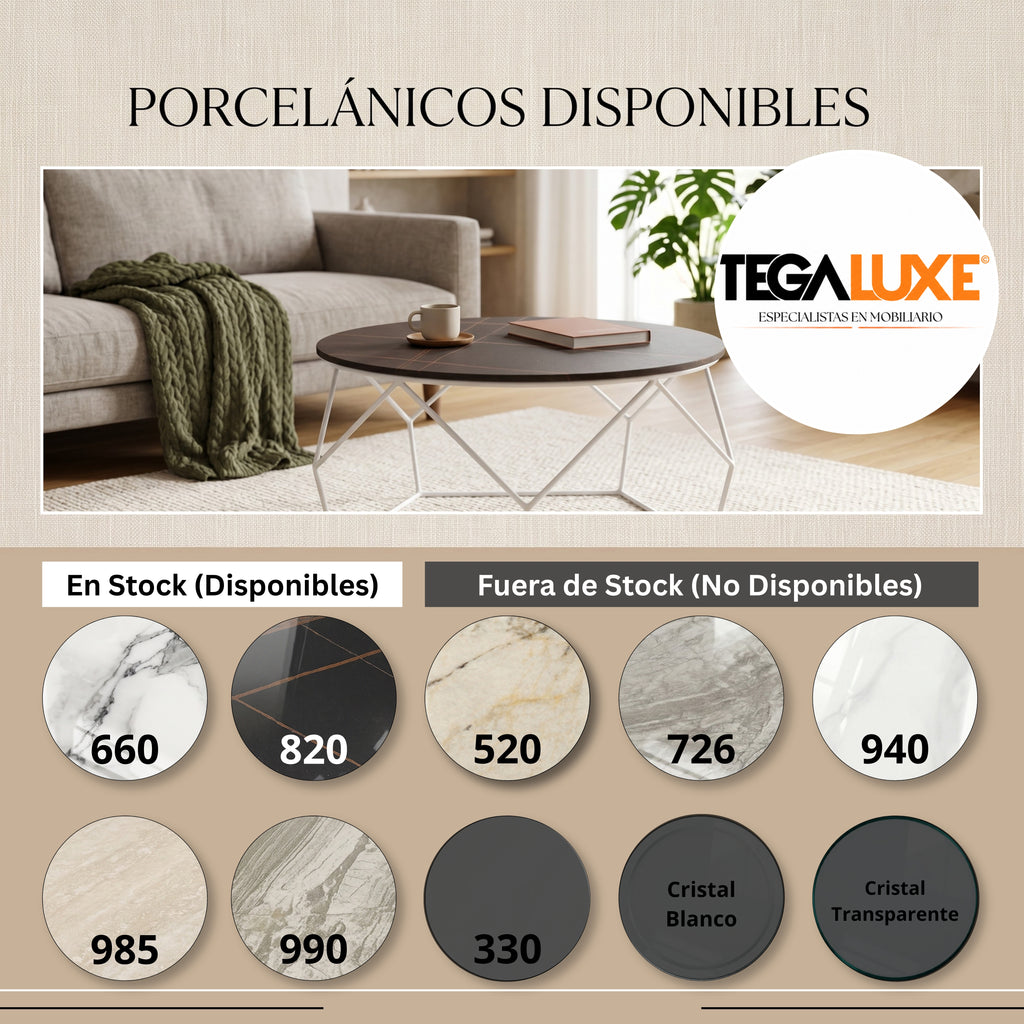 Mesa de Centro Leire | Estructura Blanca