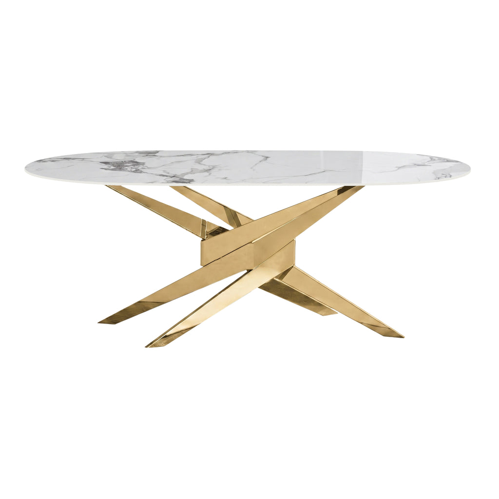 Mesa de Centro Lisboa | Estructura Acero Oro