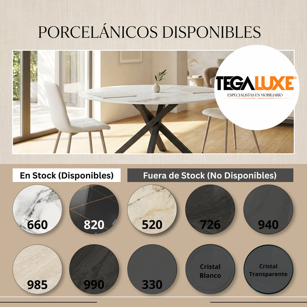 Mesa de Comedor Madison | Estructura Negra