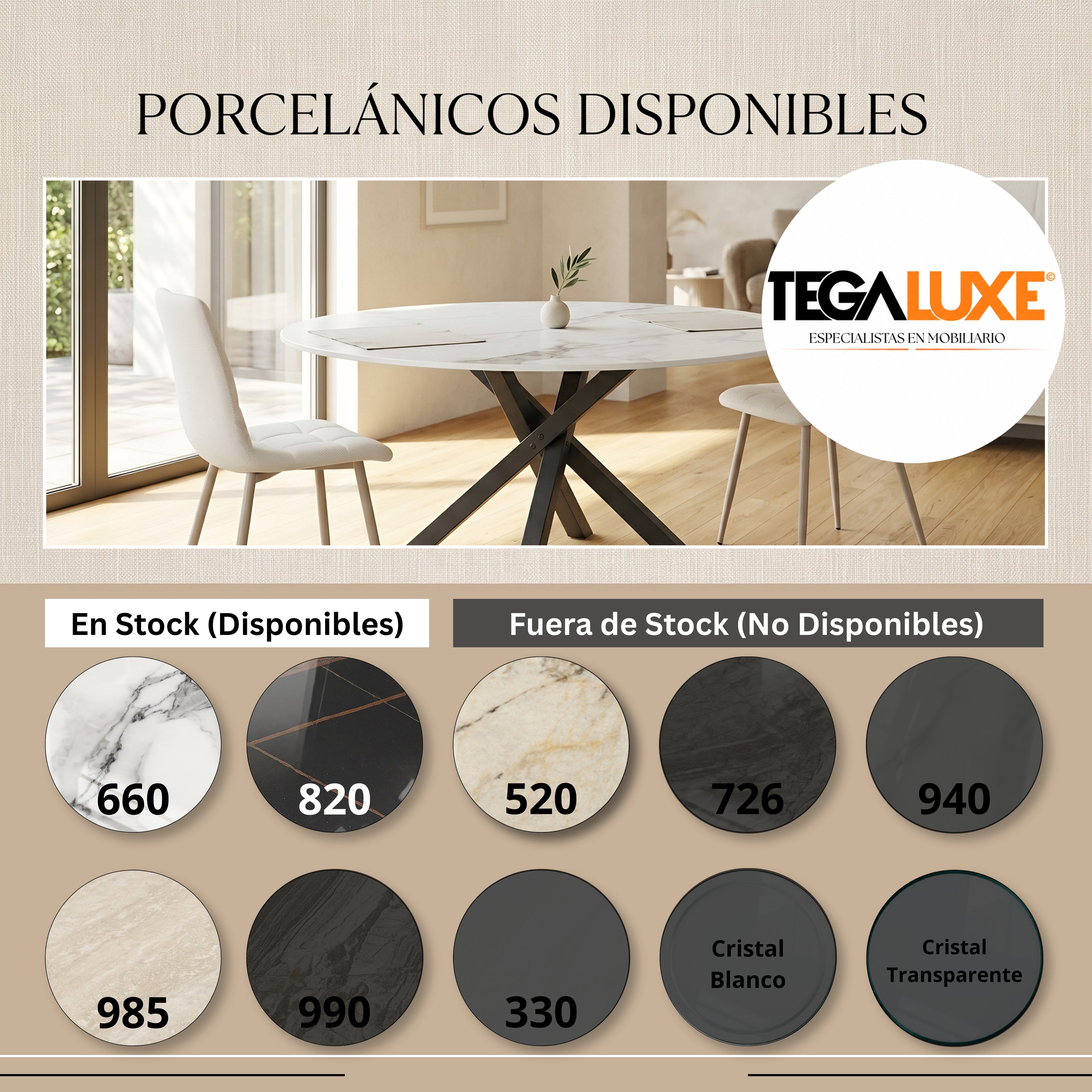 Mesa de Comedor Madison | Estructura Negra
