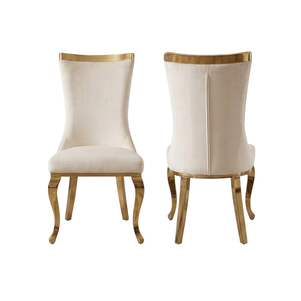 Silla Marbella | Estructura Acero Oro - Cromo