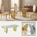 Mesa de Comedor Mariposa | Estructura Acero Oro
