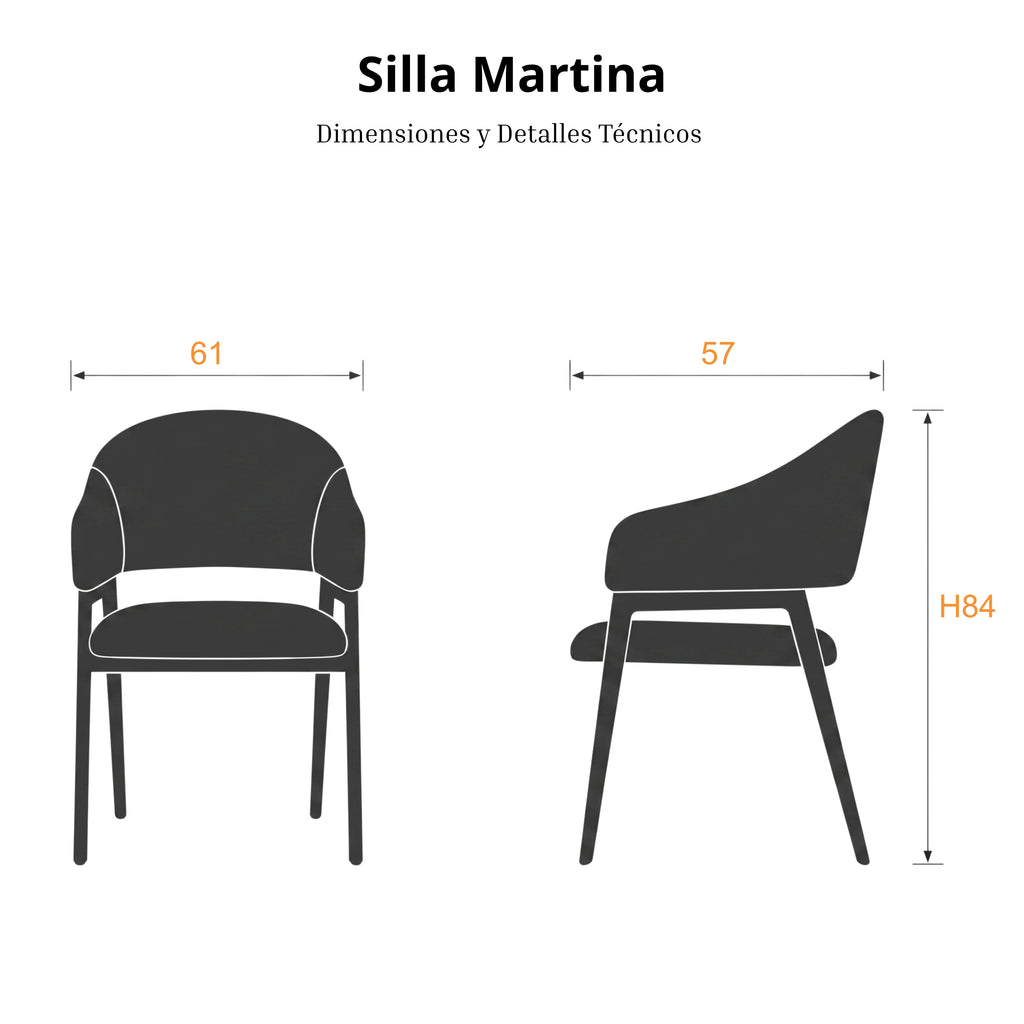 Silla Martina | Estructura Negra
