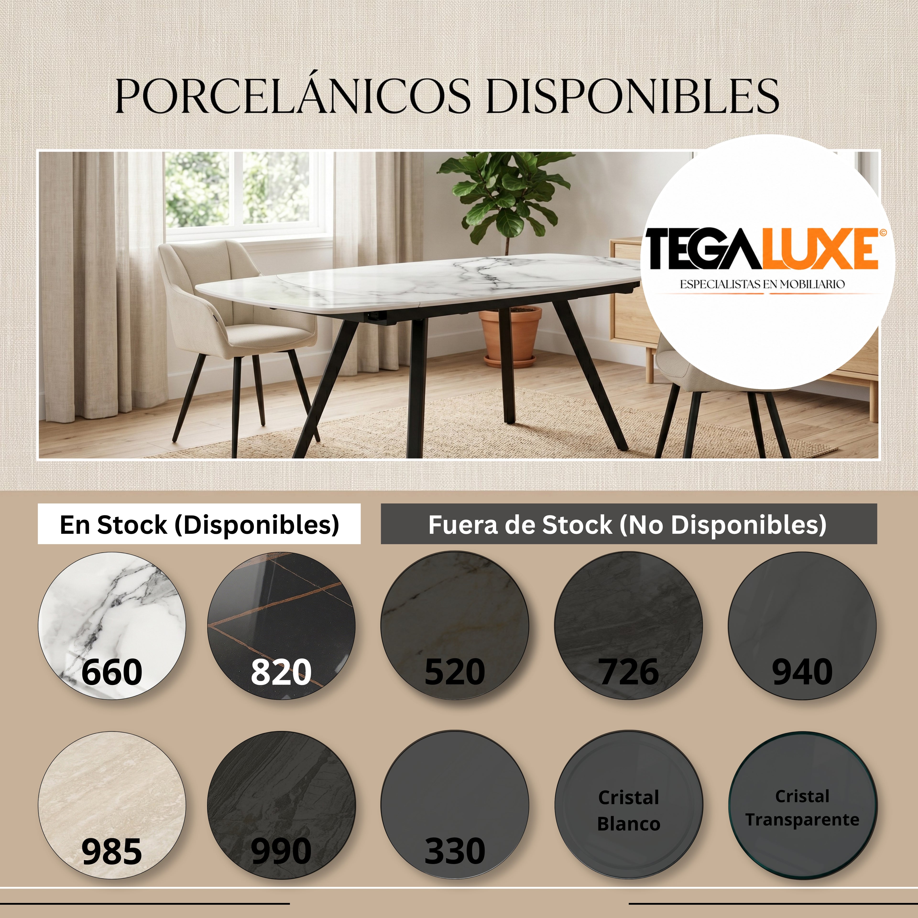 Mesa de Comedor Extensible Milan | Estructura Negra