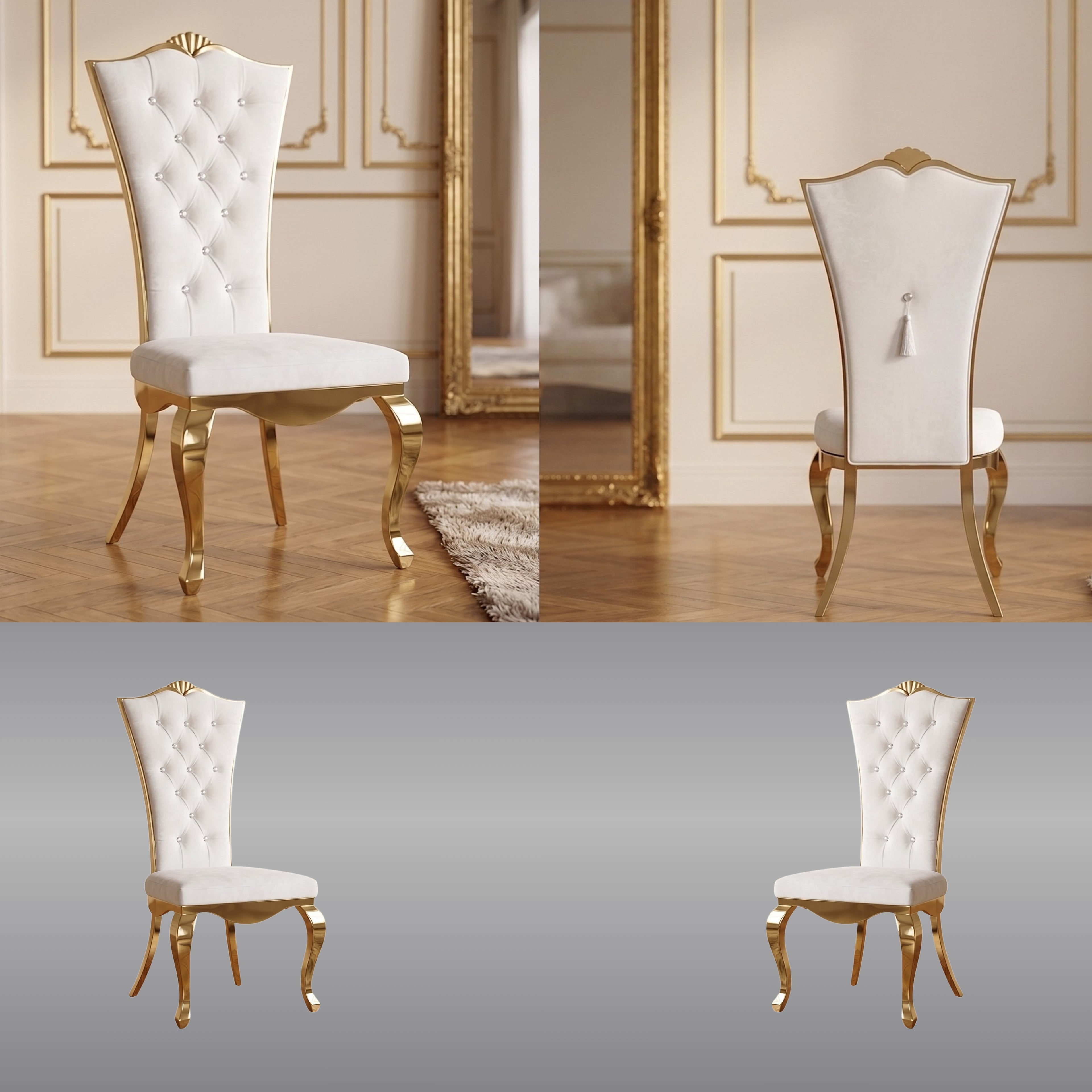 Silla Mireya | Estructura Acero Oro