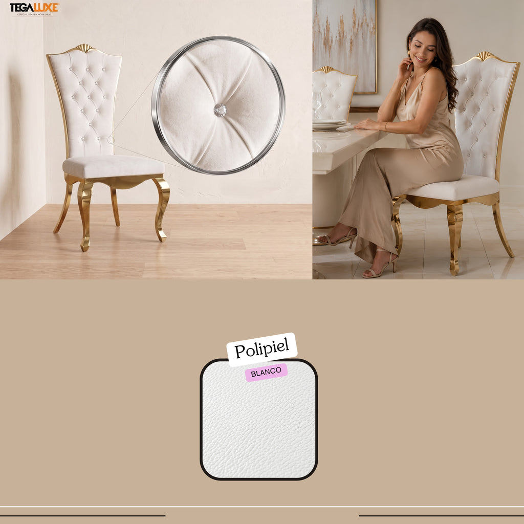 Silla Mireya | Estructura Acero Oro