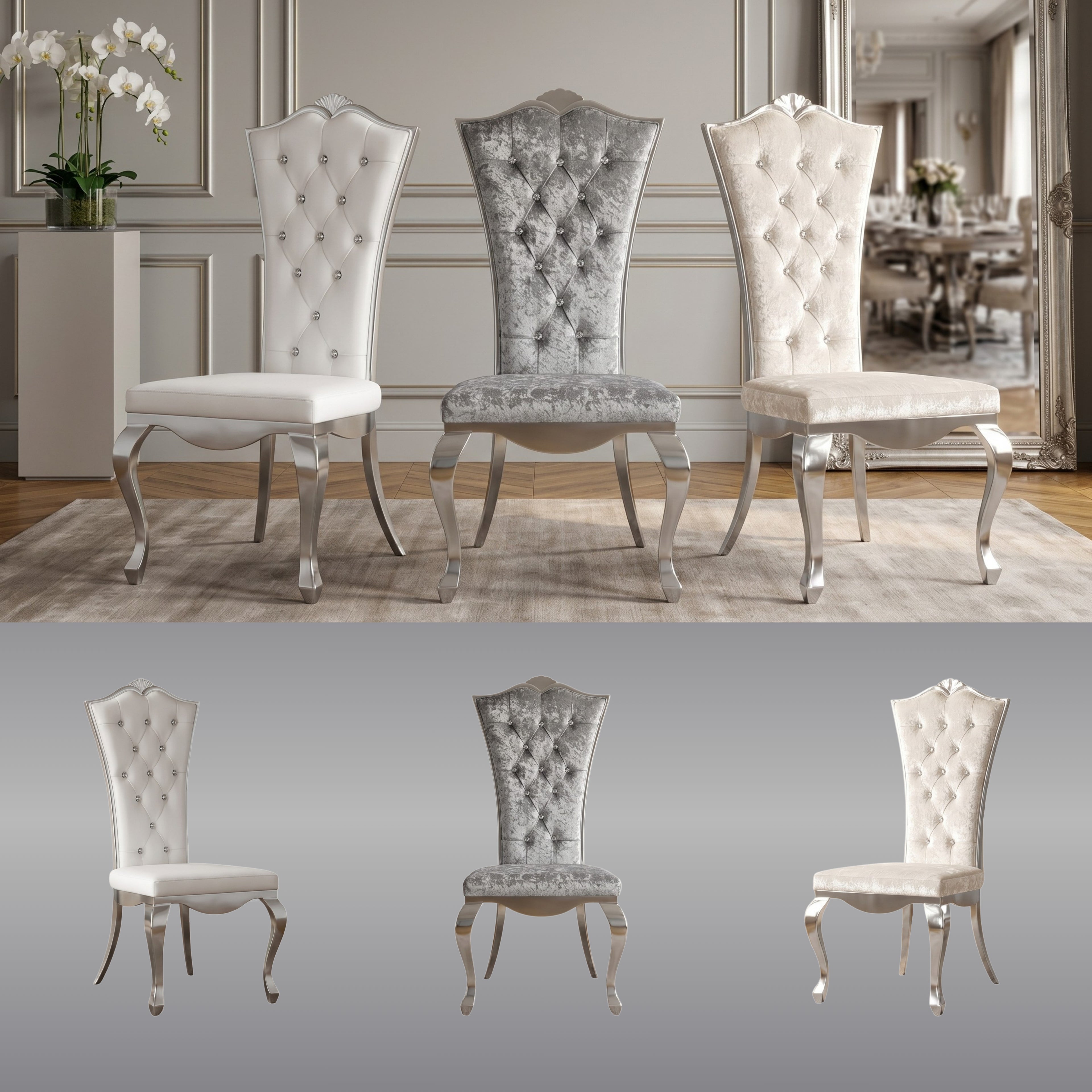 Silla Mireya | Estructura Acero Cromo