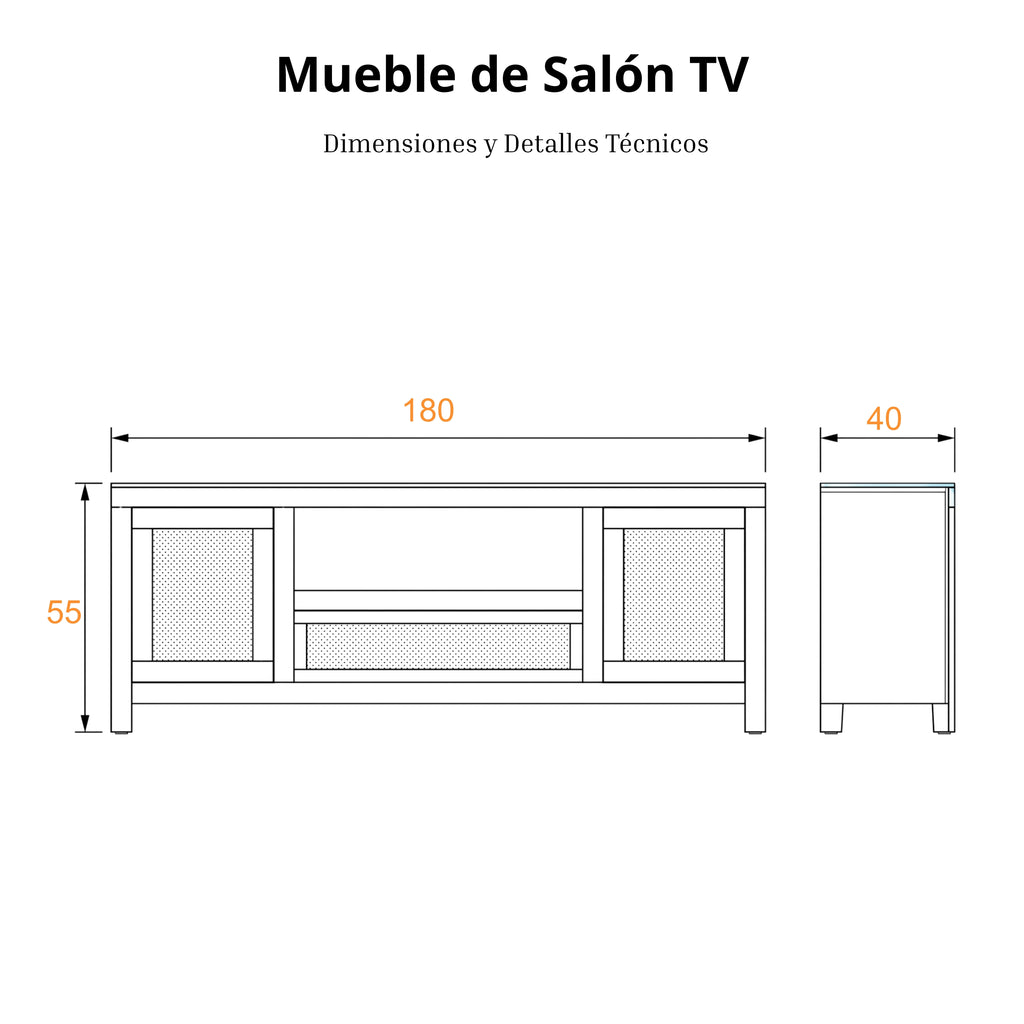 Mueble TV Cristal | Muebles de Salón