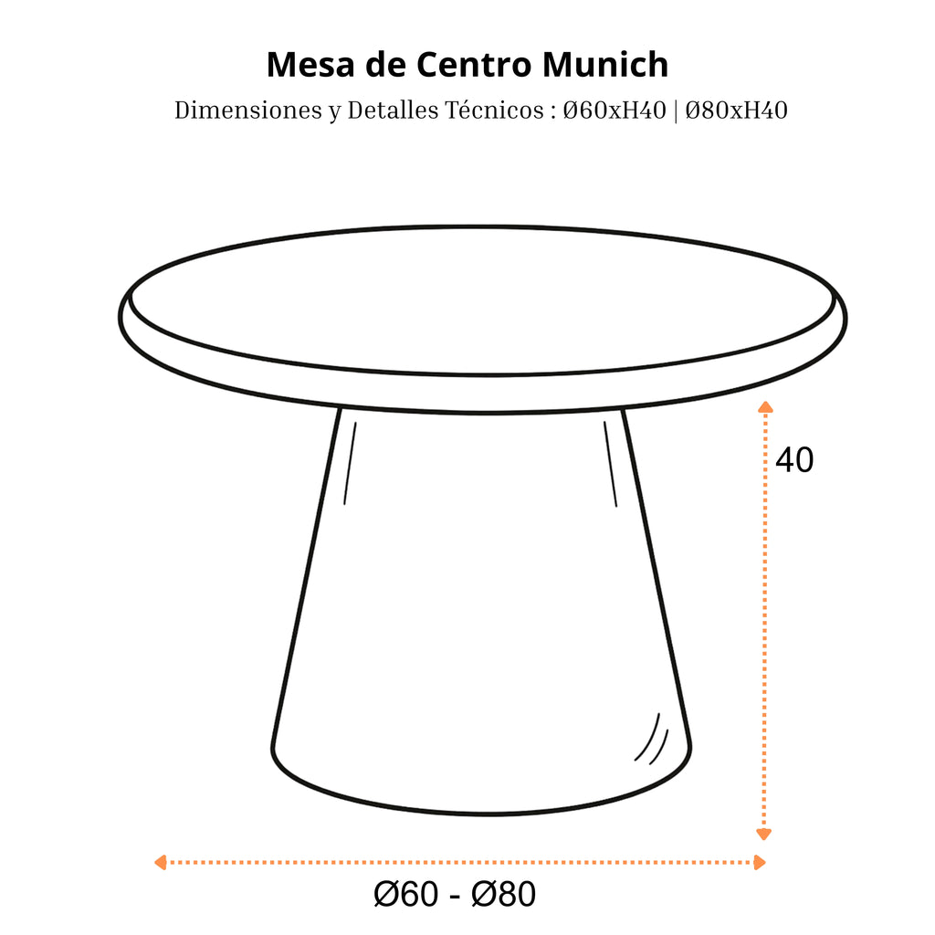 Mesa de Centro Munich | Estructura Microcemento
