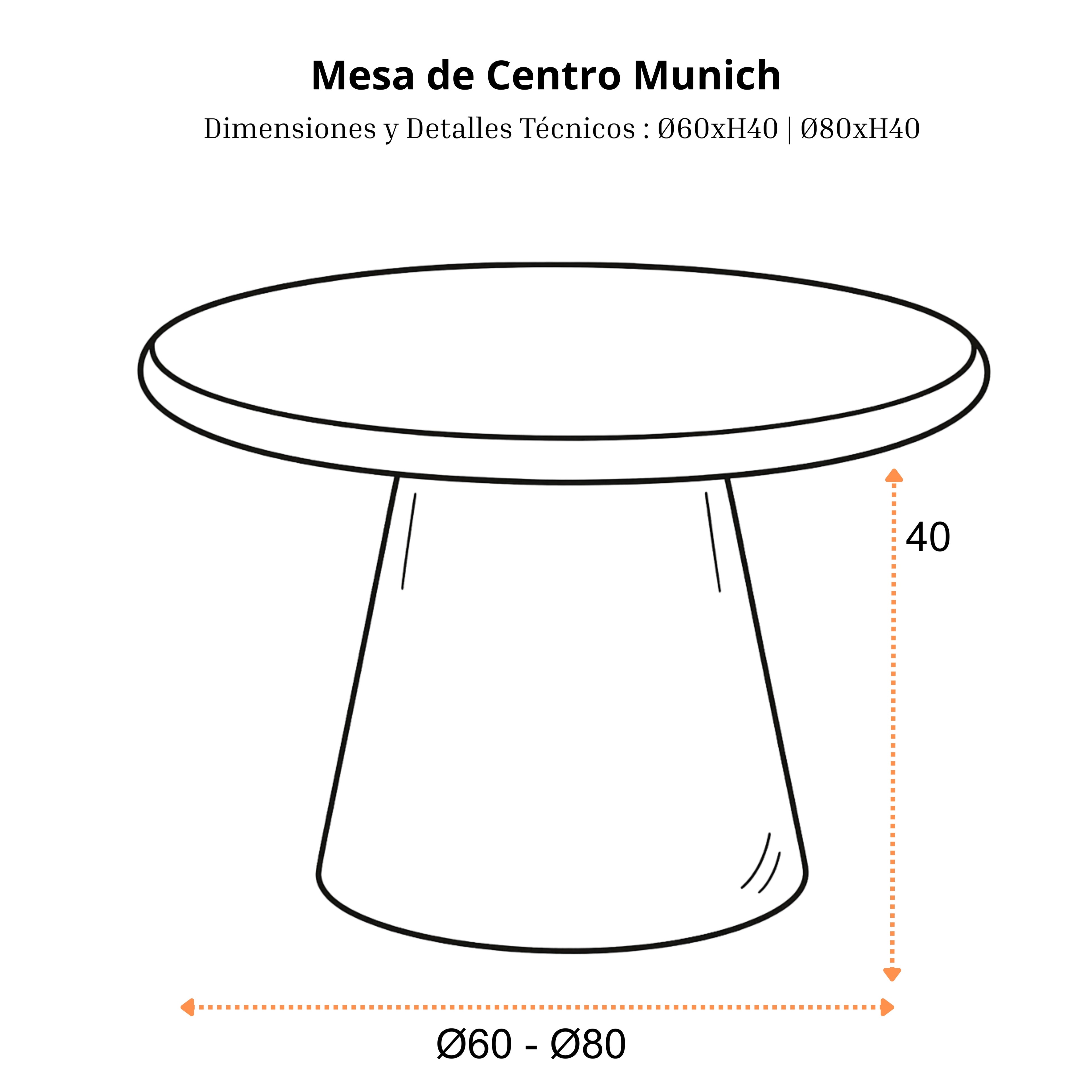 Mesa de Centro Munich | Estructura Microcemento