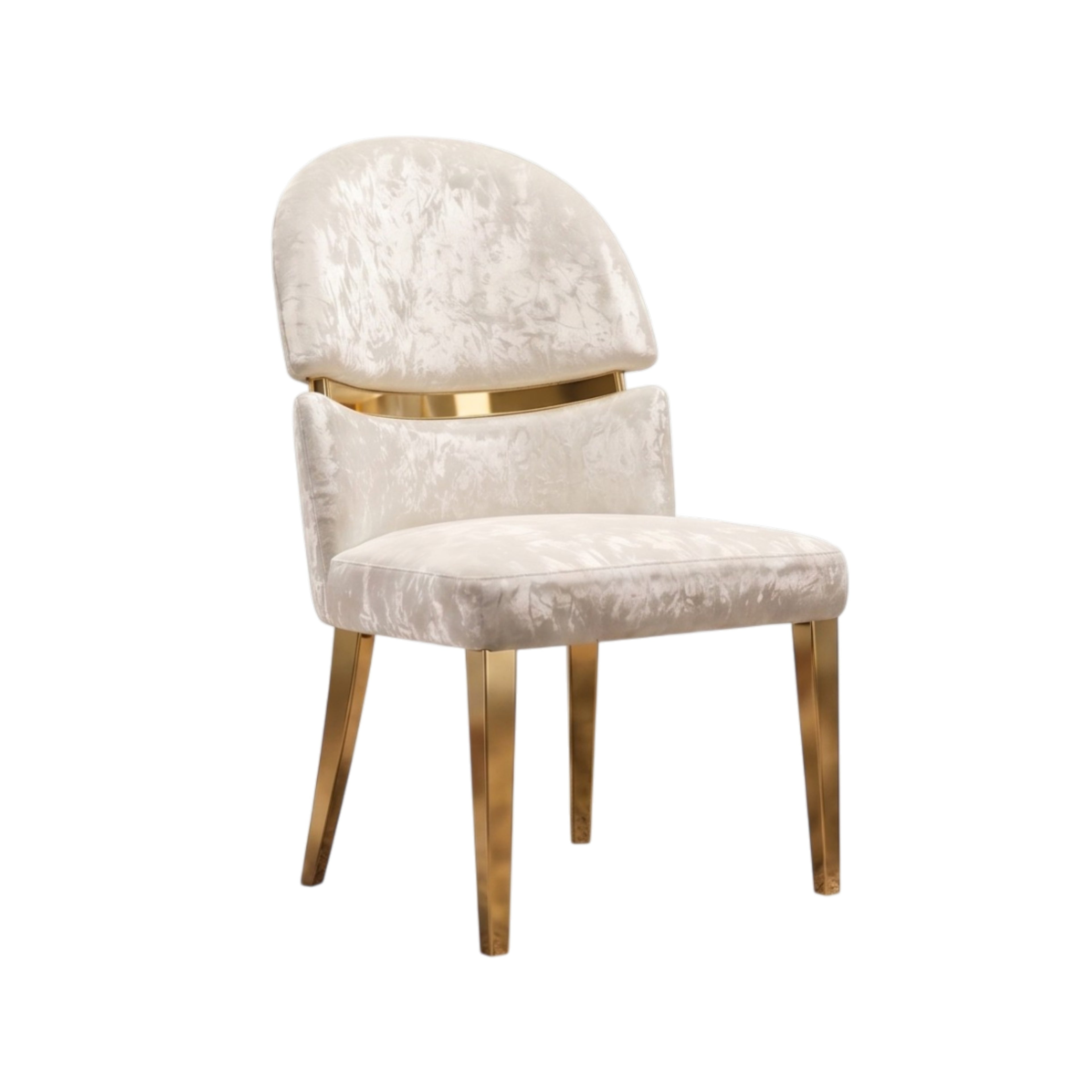 Silla Nerja | Estructura Acero Oro - Cromo