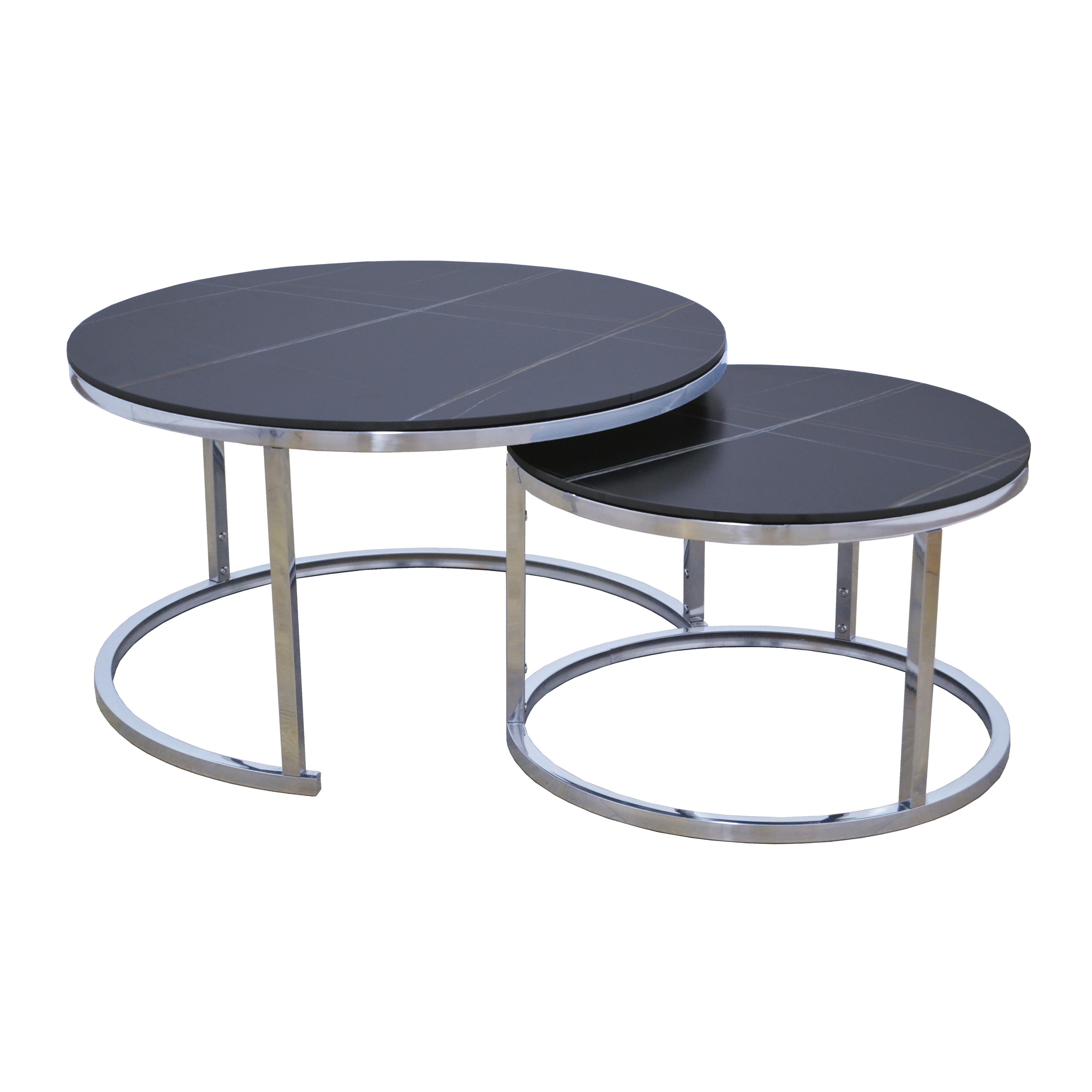 Mesa de Centro Nido | Estructura Acero Cromo