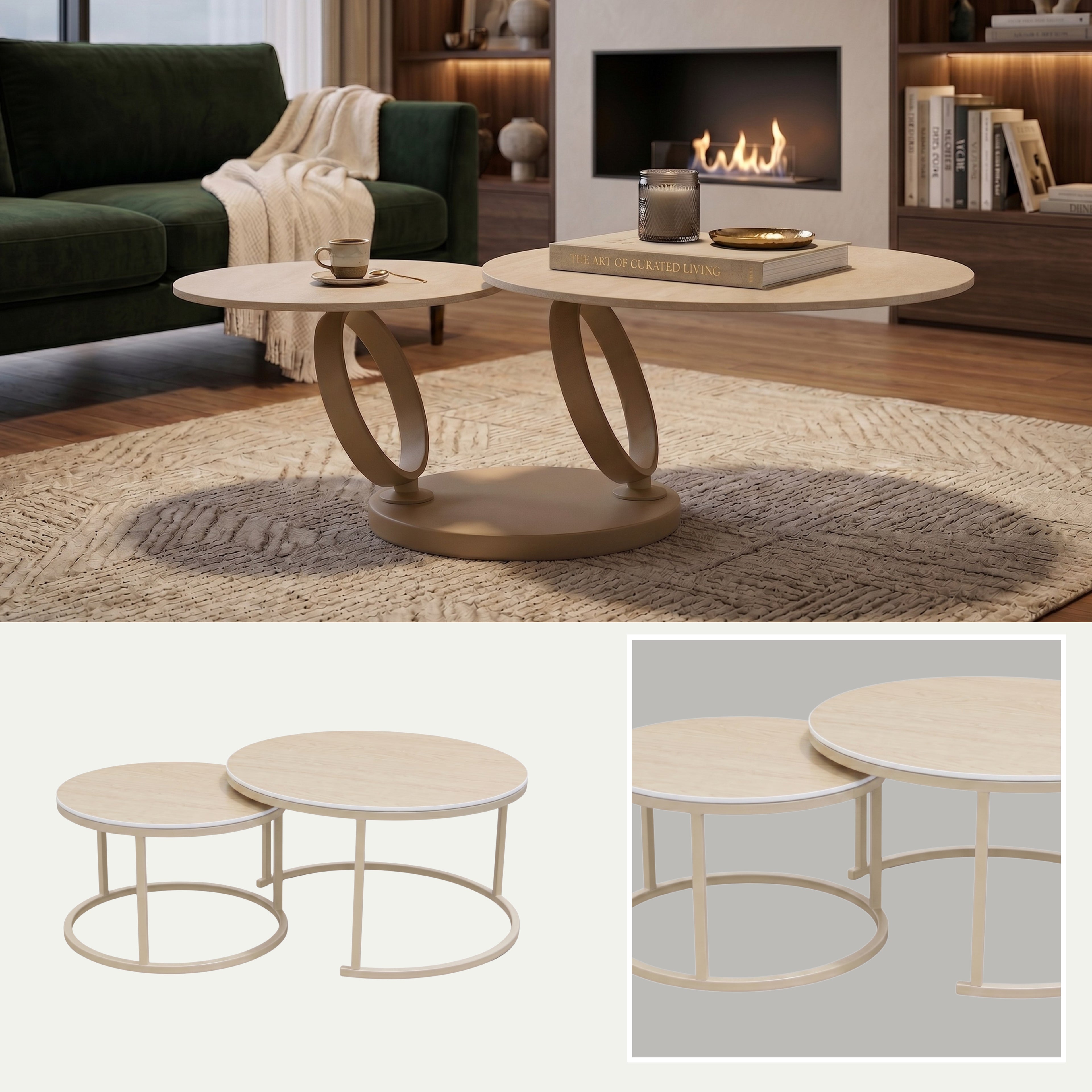 Mesa de Centro Nido | Estructura Beige
