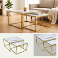Mesa de Centro Nido Cubo | Estructura Acero Oro