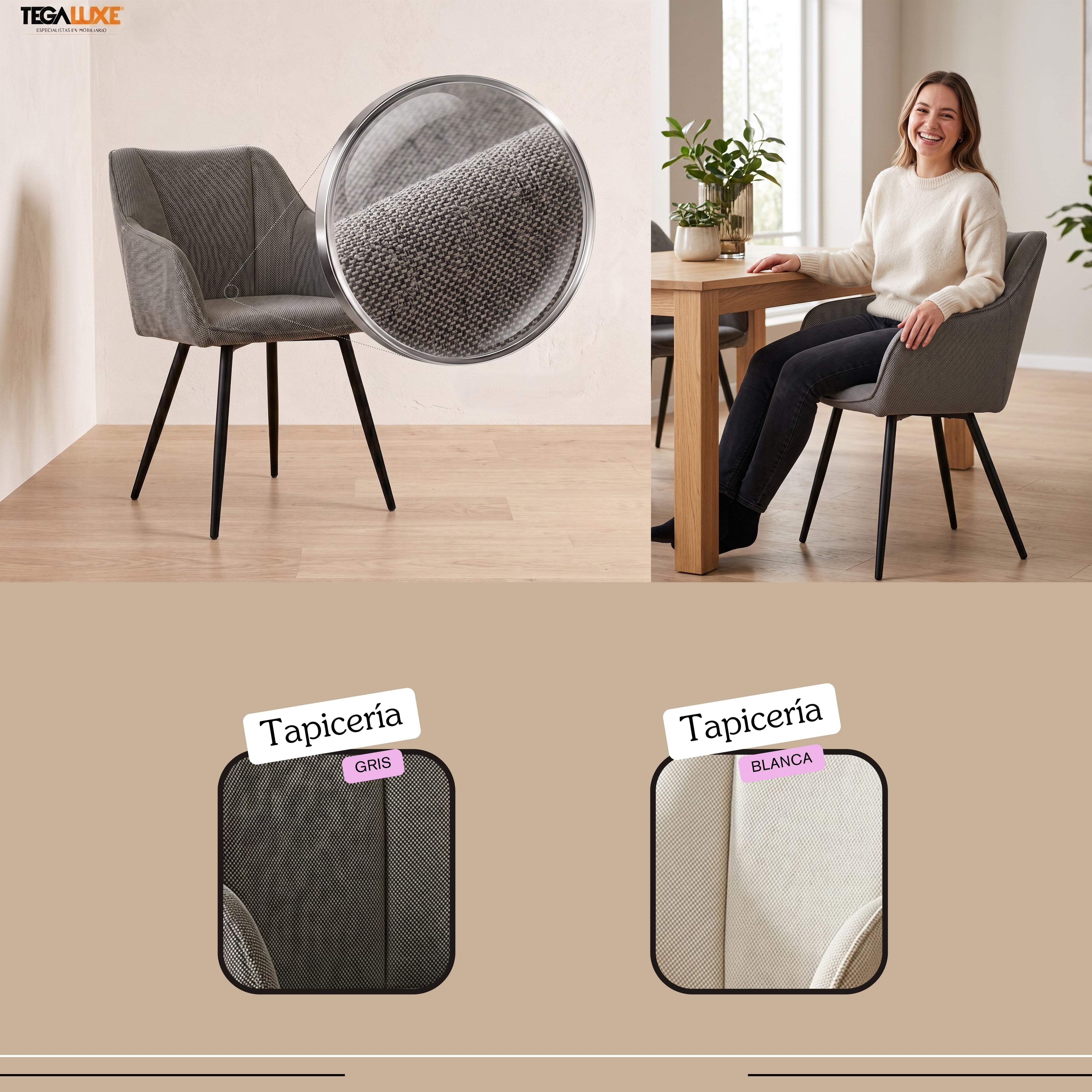 Silla Niza | Estructura negra