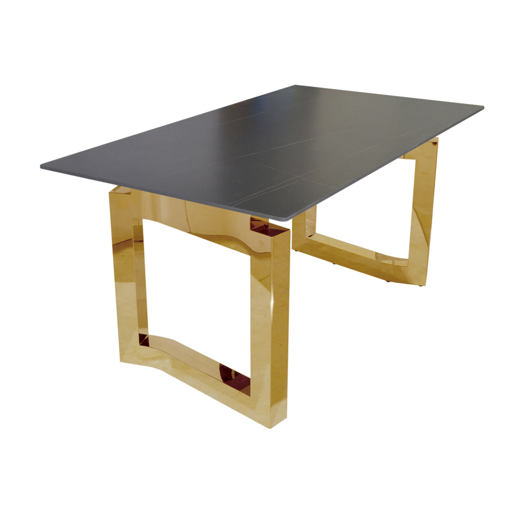 Mesa de Comedor Odessa | Estructura Acero Oro