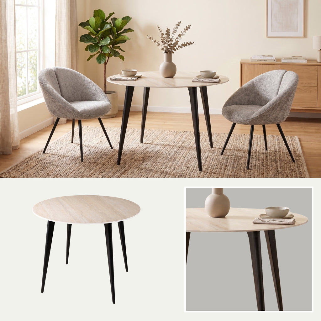 Mesa de Comedor Oslo | Estructura Negra