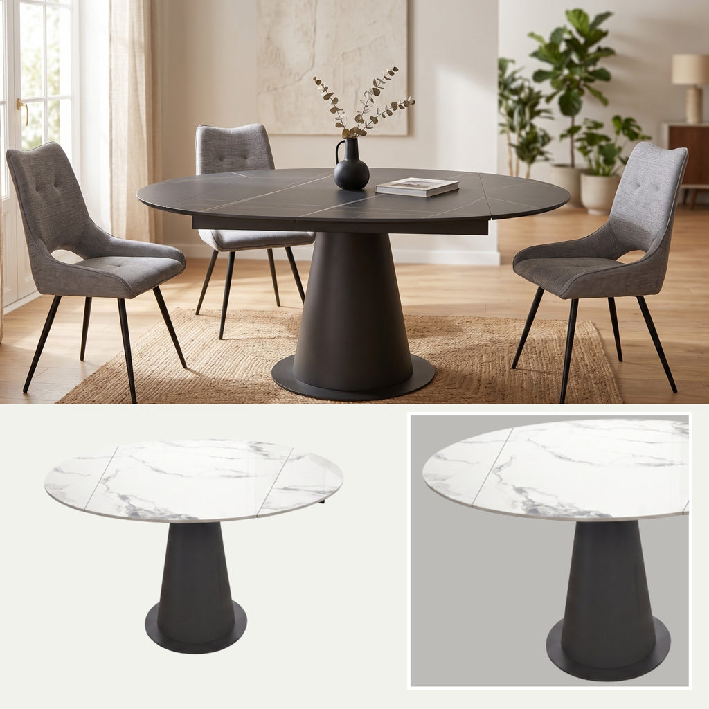 Mesa de Comedor Extensible París | Estructura Negra