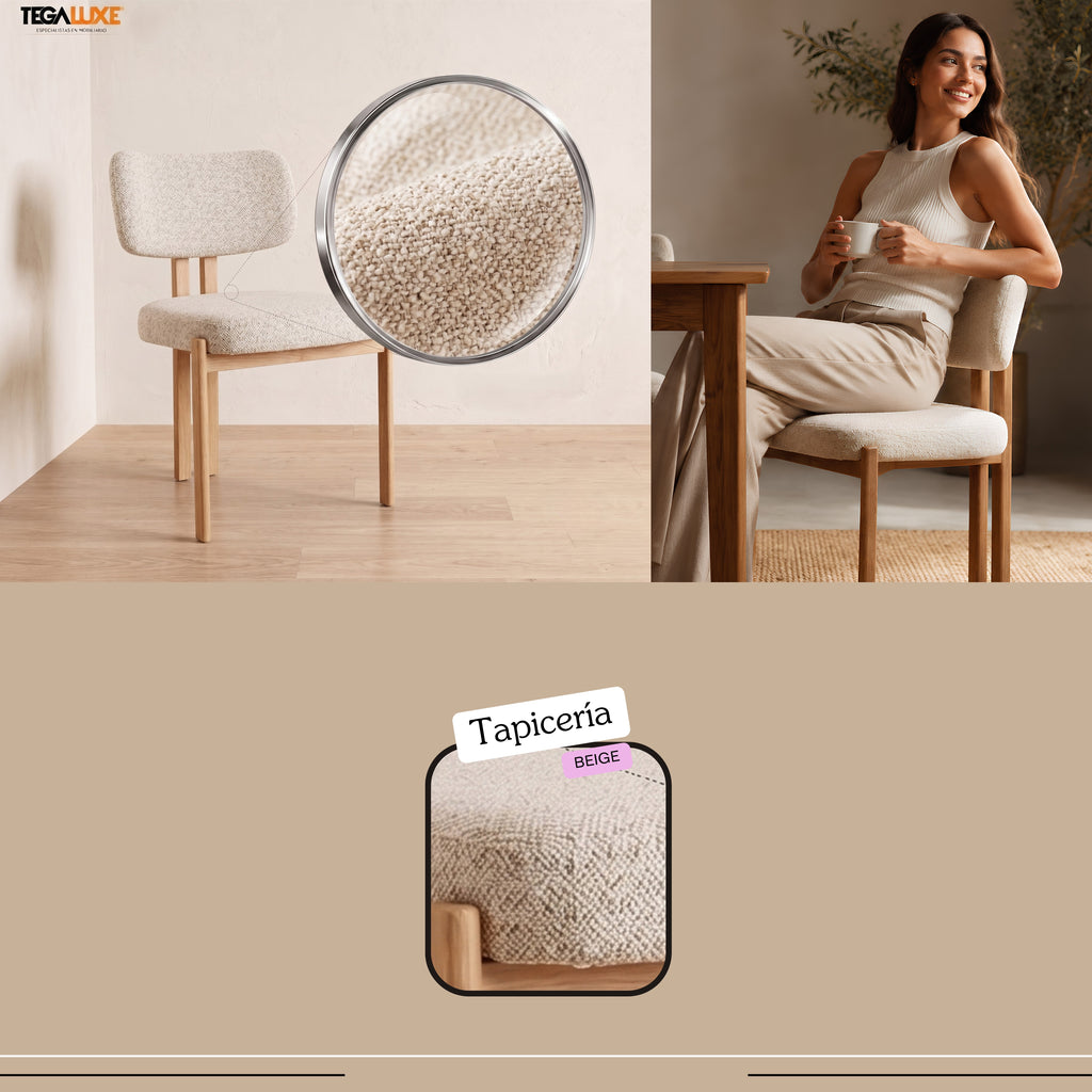 Silla Patricia | Estructura Madera Clara