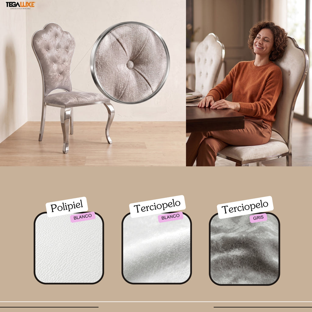 Silla Princess | Estructura Acero Cromo