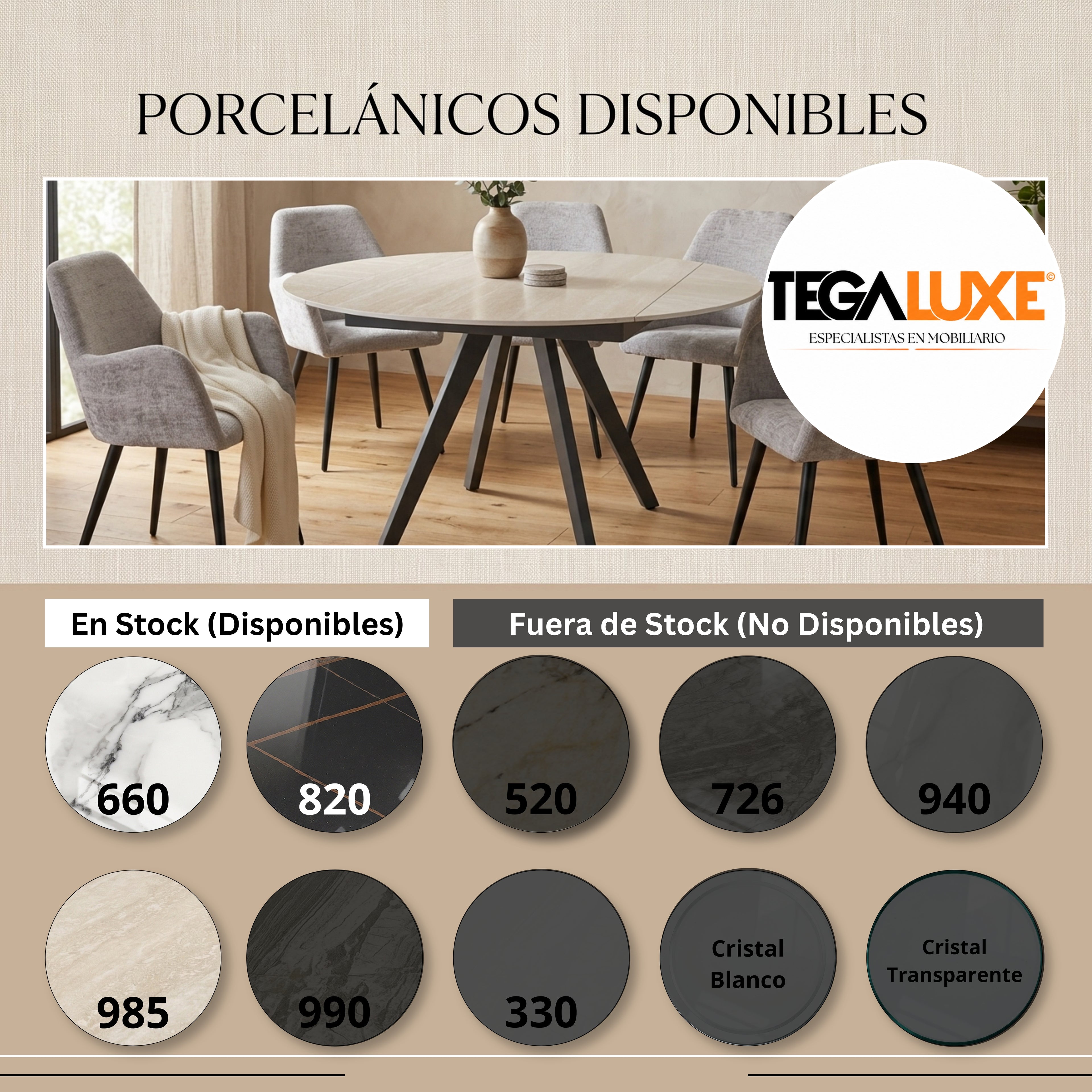 Mesa de Comedor Extensible Roma | Estructura Negra