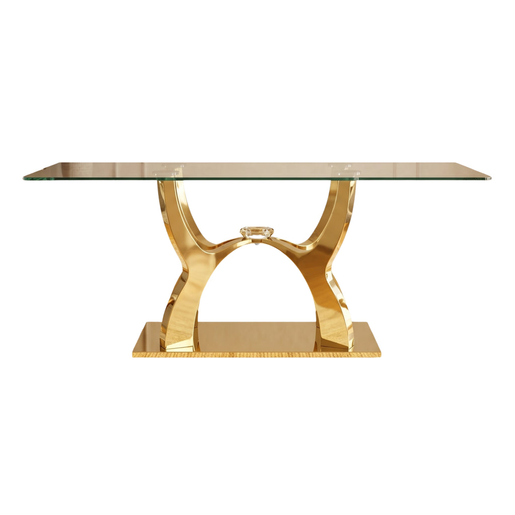 Mesa de Comedor Sevilla | Estructura Acero Oro - Cromo