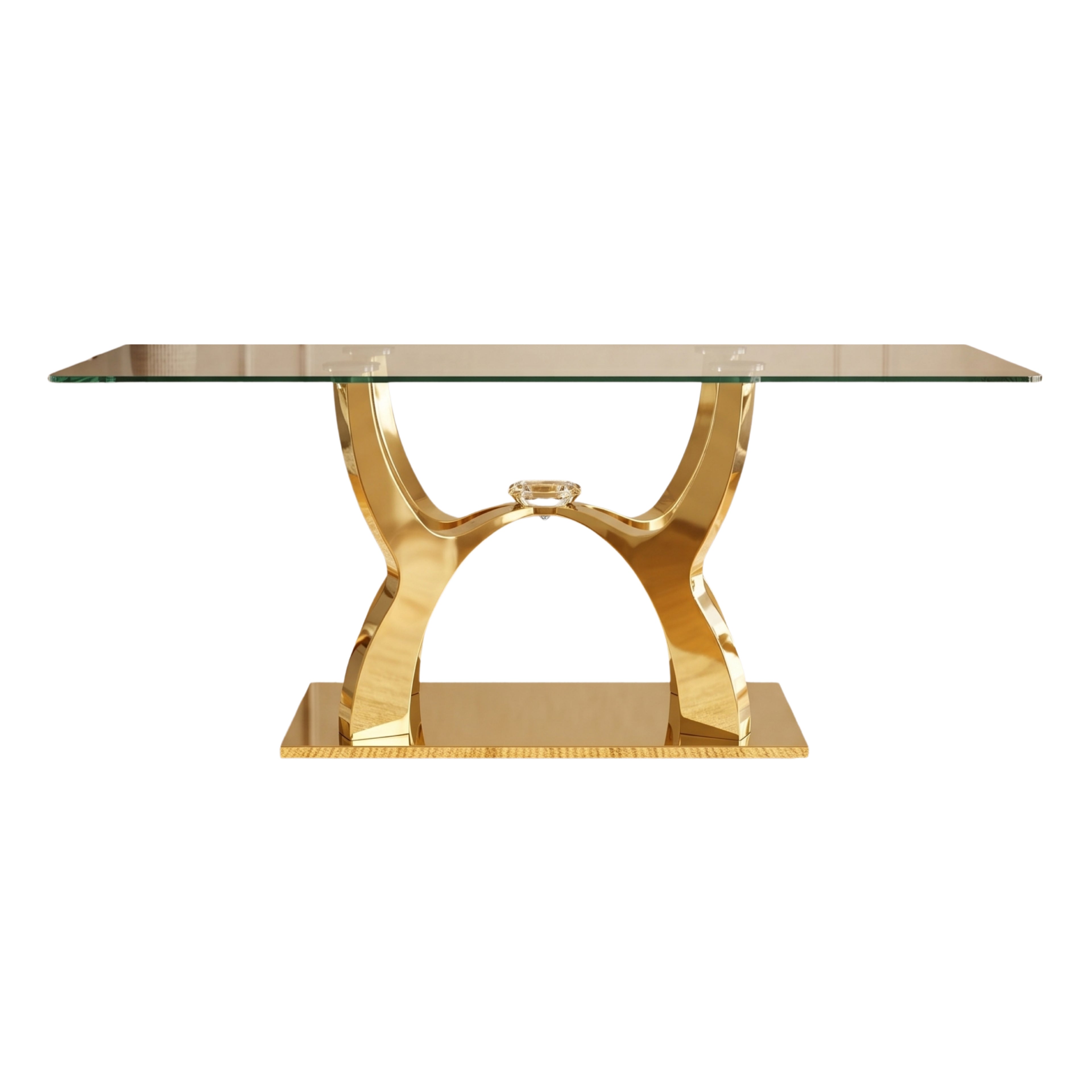 Mesa de Comedor Sevilla | Estructura Acero Oro - Cromo