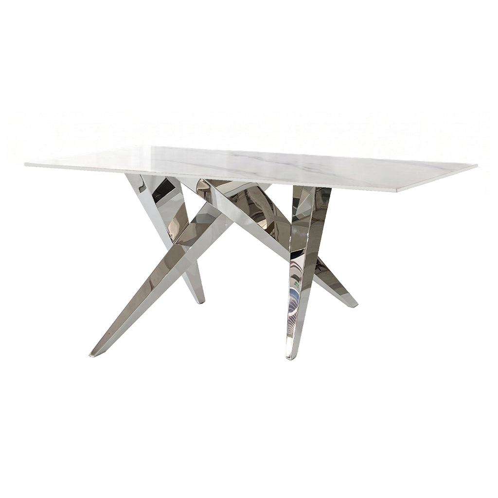 Mesa de Comedor Stylo | Estructura Acero Cromo