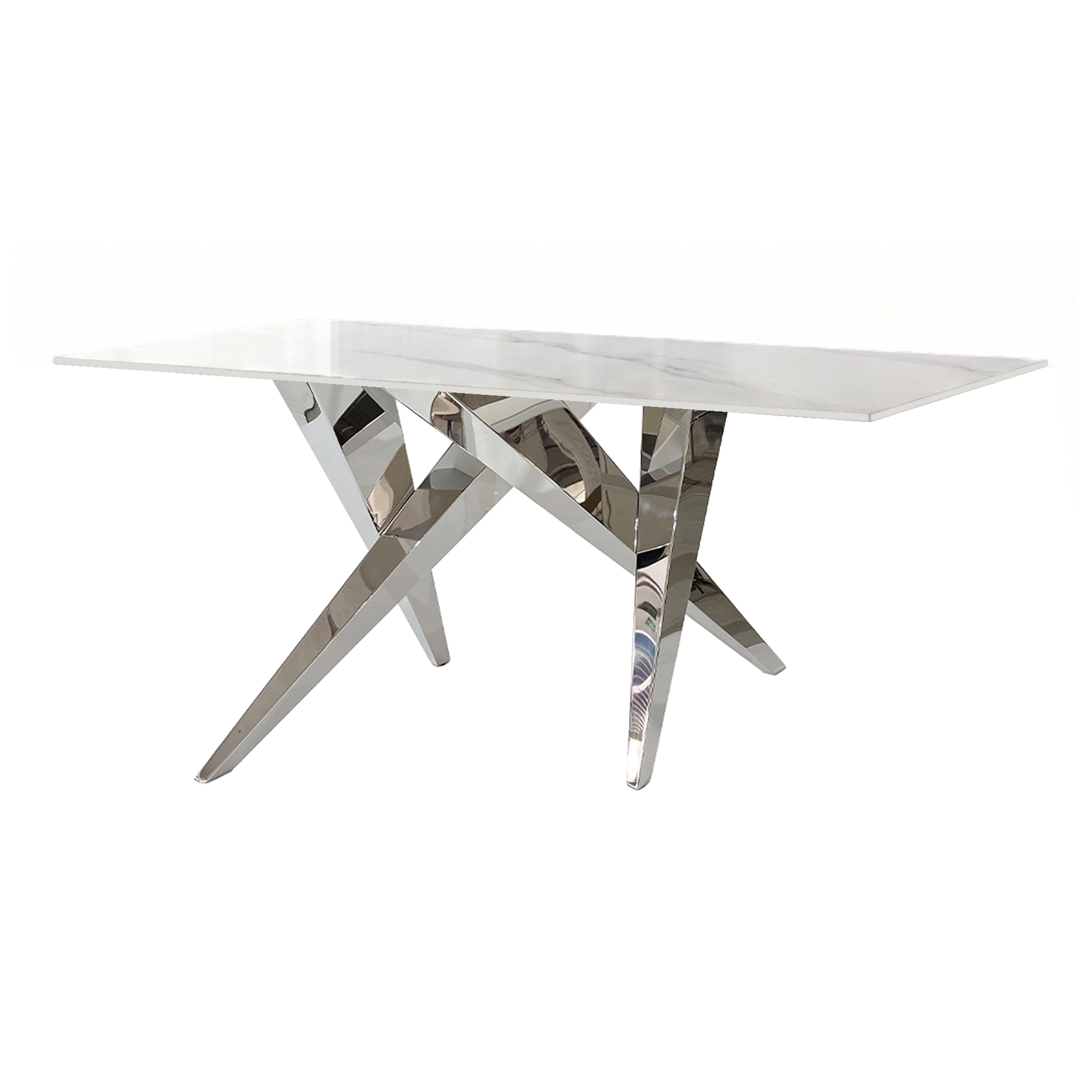 Mesa de Comedor Stylo | Estructura Acero Cromo