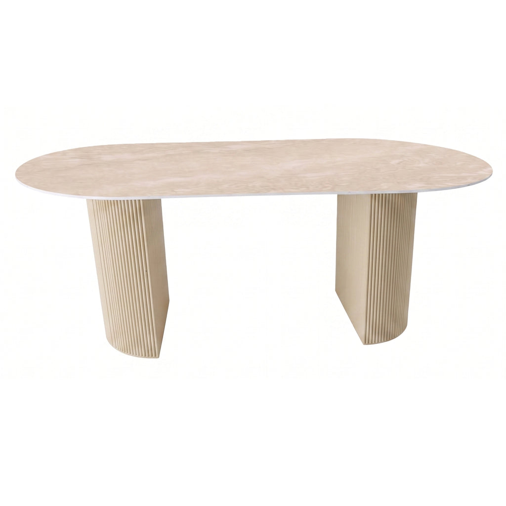 Mesa de Comedor Taylor | Estructura Negra - Beige