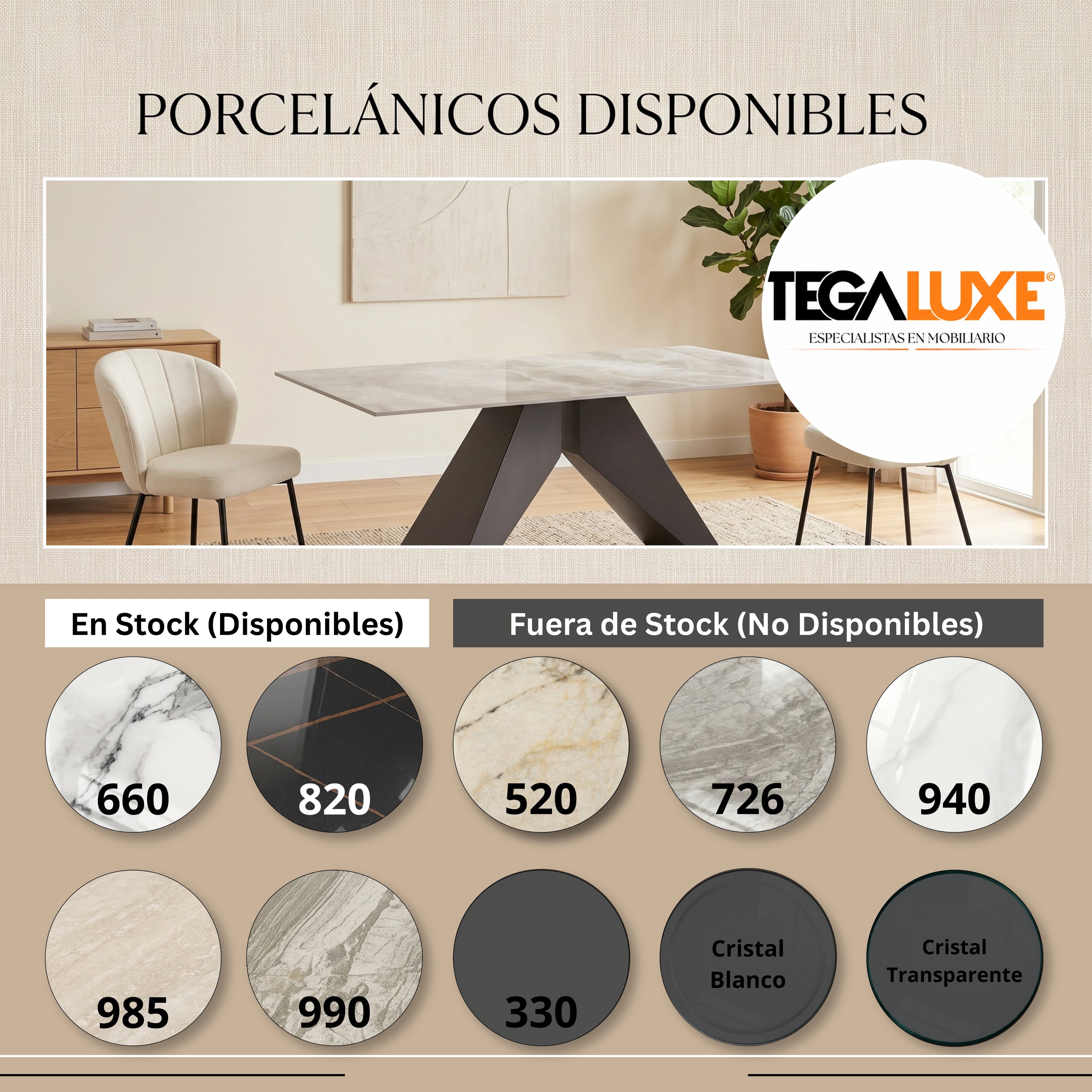 Mesa de Comedor Teide | Estructura Negra