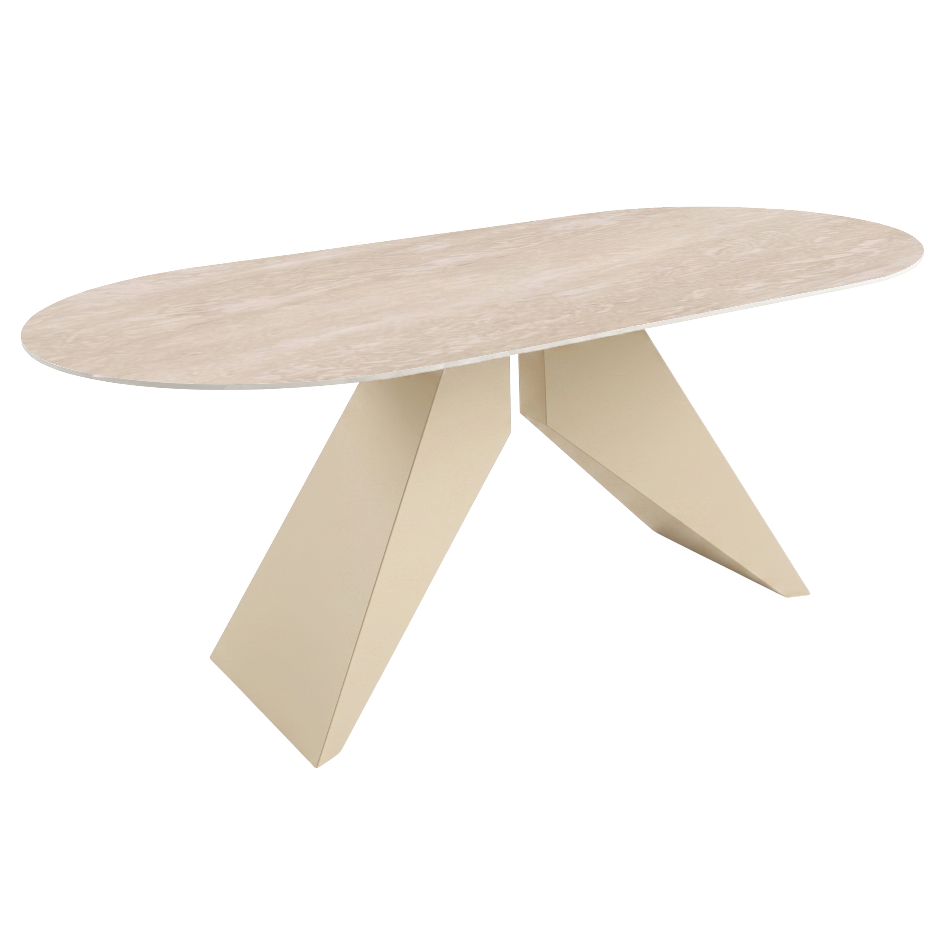 Mesa de Comedor Teide | Estructura Negra - Beige