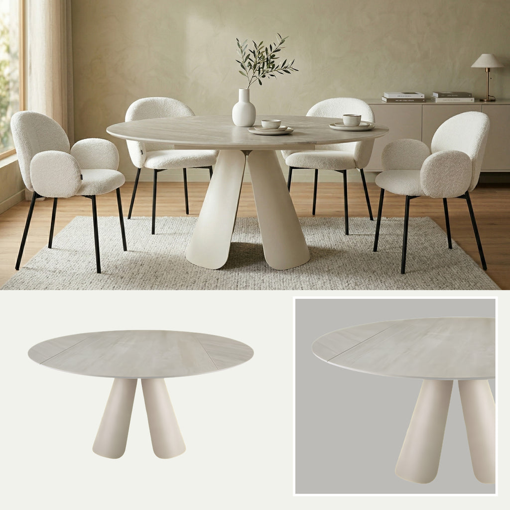 Mesa de Comedor Extensible Verona | Estructura Beige